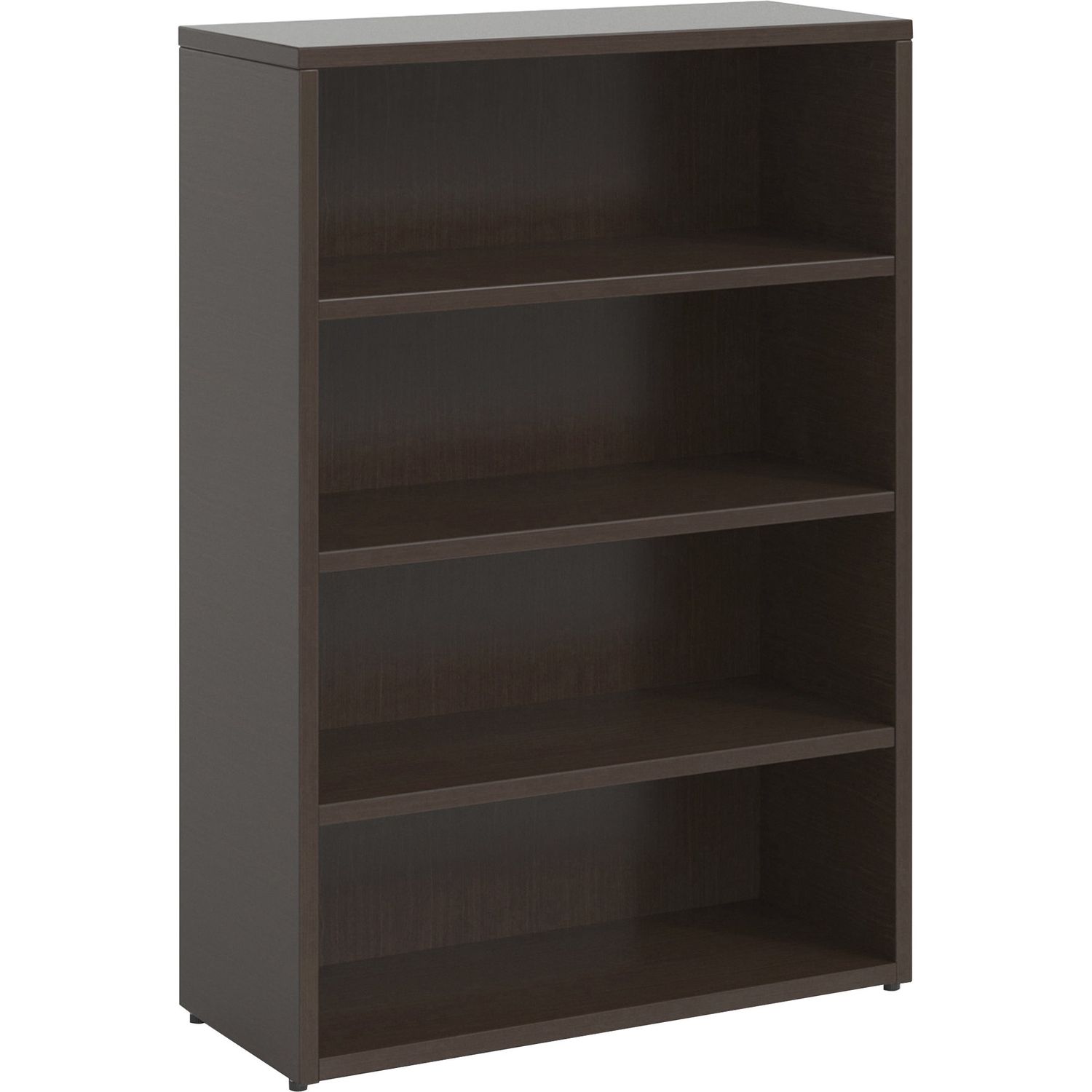 Prominence Espresso Laminate Bookcase 34" x 12" x 48" , 1" Top, 3 Shelve(s), Band Edge, Material: Particleboard, Finish: Espresso Laminate Surface, Thermofused Melamine (TFM)