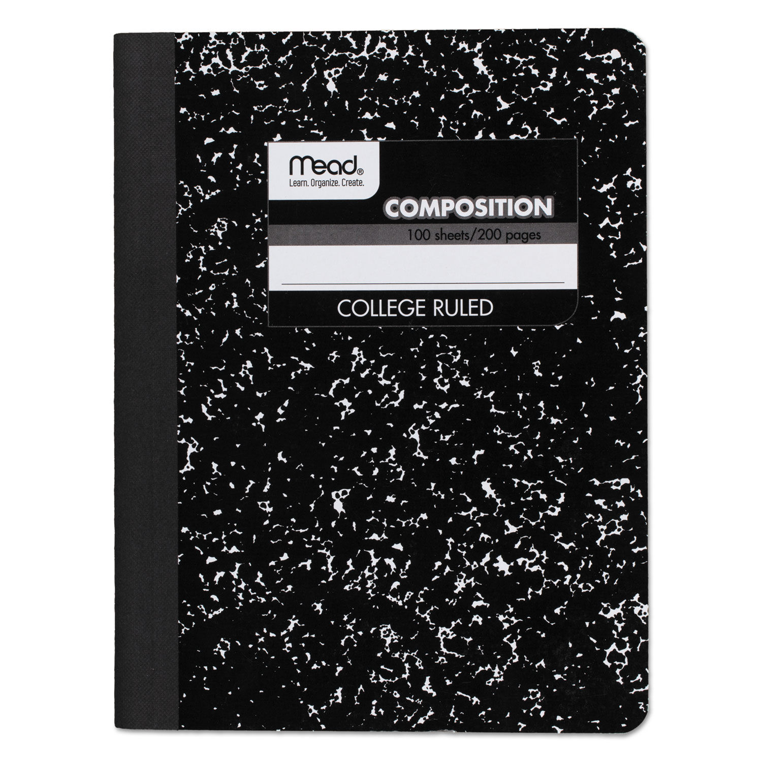 Square Deal Composition Book Medium/College Rule, Black Cover, (100) 9.75 x 7.5 Sheets