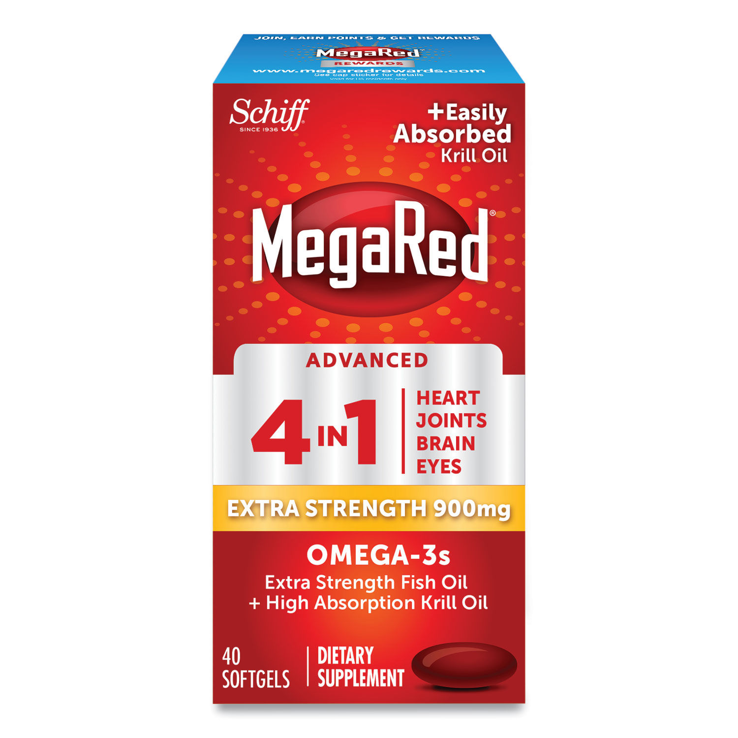 Advanced 4-in-1 Omega-3 Softgel 900 mg, 40 Count