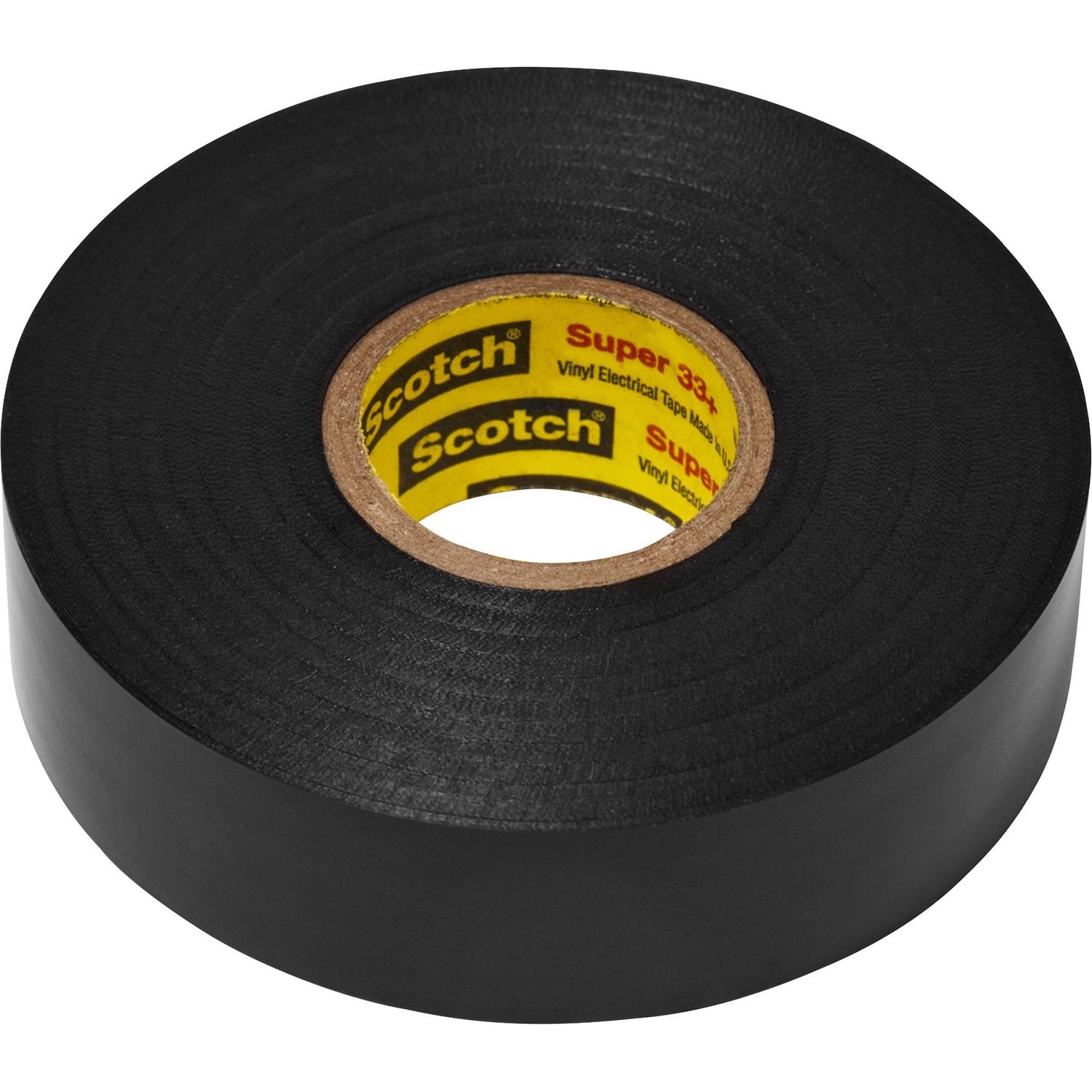 Super 33 Plus Vinyl Electrical Tape 22 yd Length x 0.75" Width, Rubber, Vinyl Backing, 10 / Carton, Black