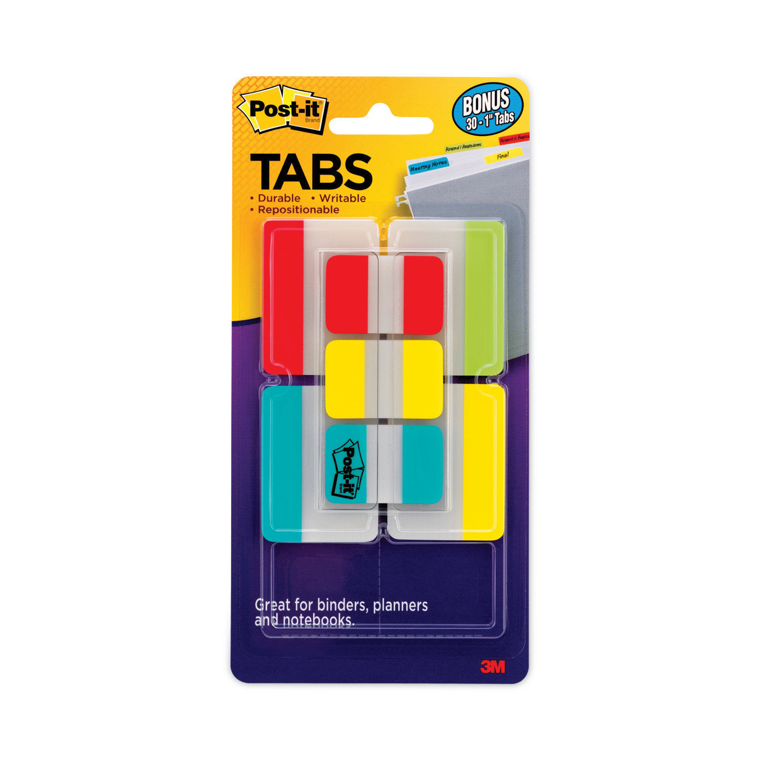 Plain Solid Color Tabs Value Pack (66) 1/5-Cut 1" Wide, (48) 1/3-Cut 2" Wide, Assorted Colors and Sizes, 114/Pack