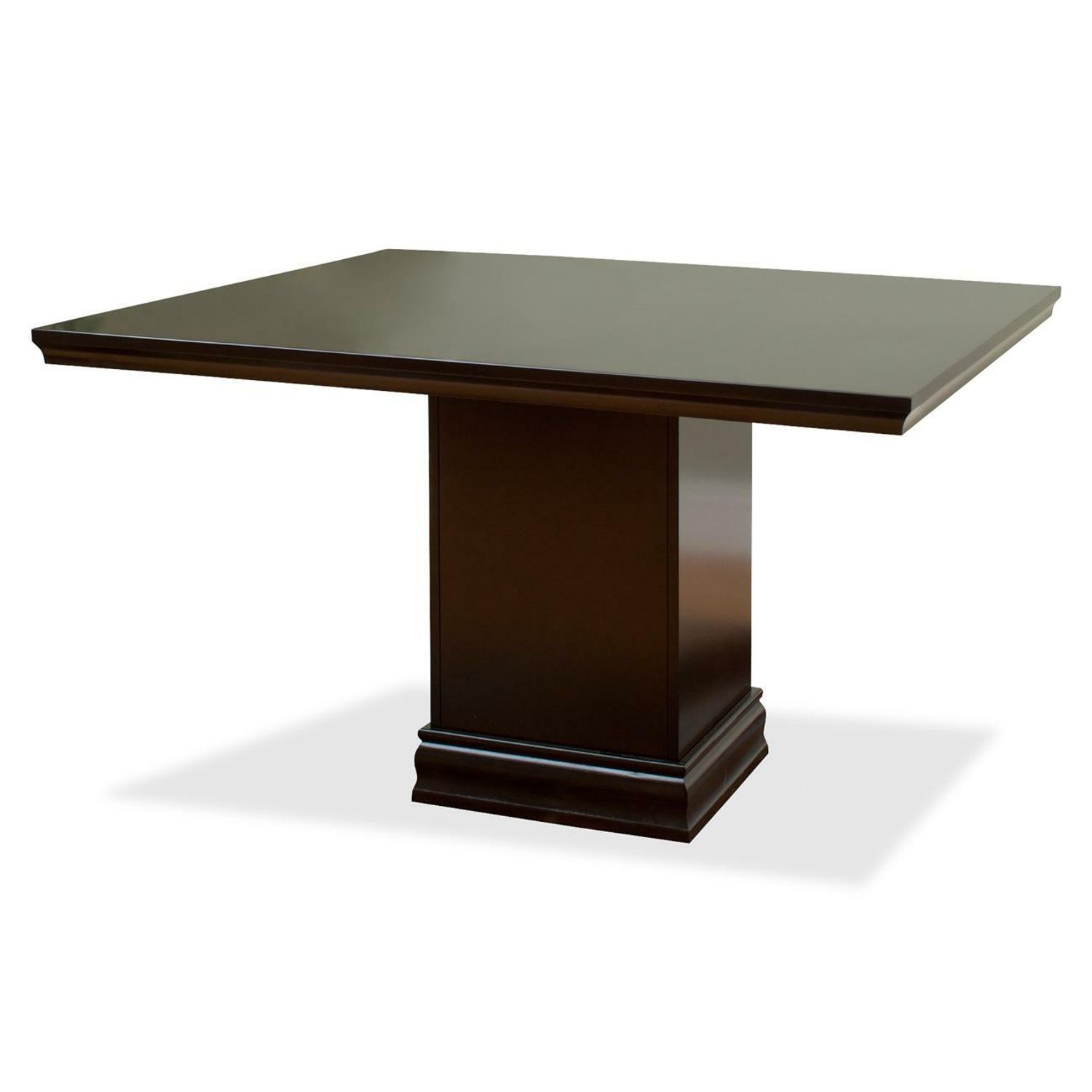 Fulton Expandable Conference Table 47.3" x 47.3" x 30", Material: Nickel Handle, Finish: Espresso
