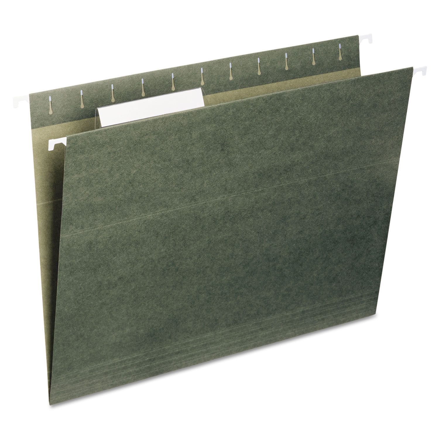 SKILCRAFT Hanging File Folder Legal Size, 1/5-Cut Tabs, Green, 25/Box, GSA 753001357685
