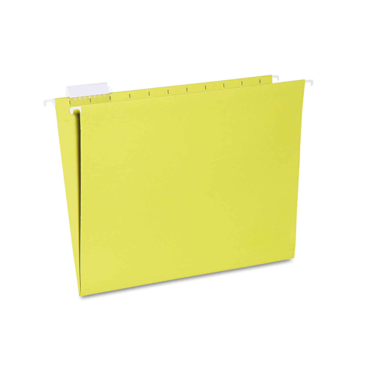 SKILCRAFT Hanging File Folder Letter Size, 1/5-Cut Tabs, Yellow, 25/Box, GSA 753001364950