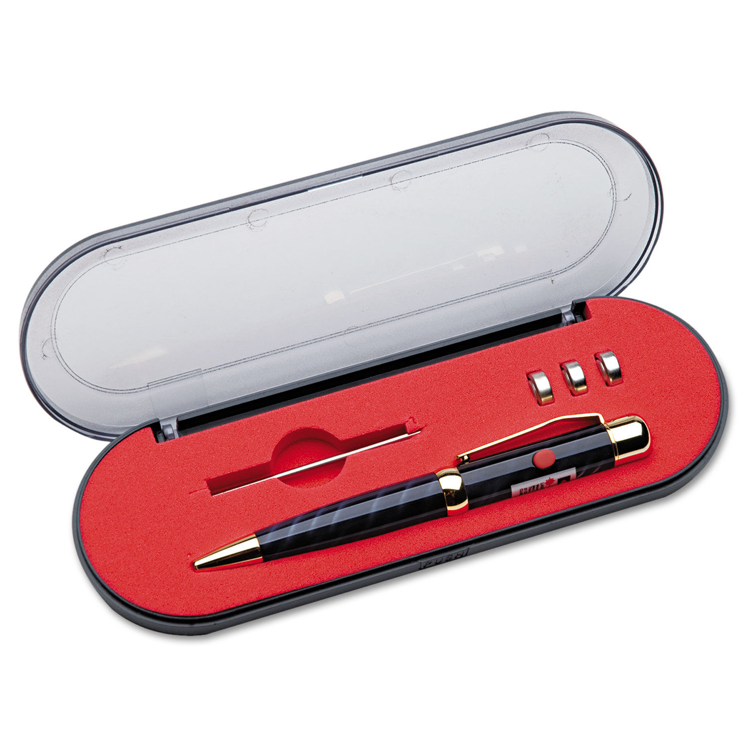 SKILCRAFT Congressional Laser Liberty Collection Ballpoint Pen Retractable, Medium 1 mm, Blue Ink, Gray Barrel, GSA 752001439339