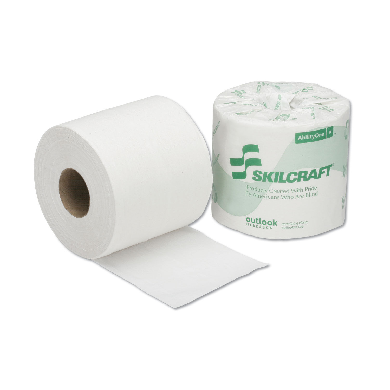 SKILCRAFT Toilet Tissue Septic Safe, 2-Ply, White, 500/Roll, 96 Roll/Box, GSA 8540016308729