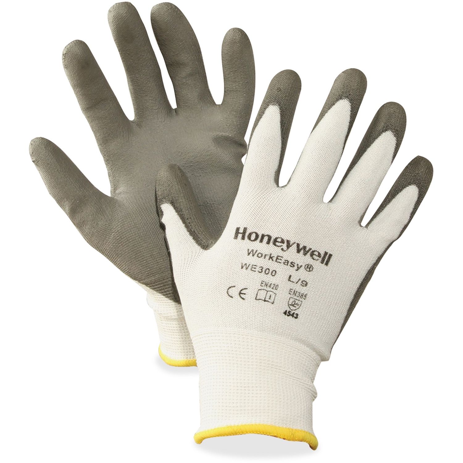 Workeasy Dyneema Cut Resist Gloves Polyurethane Coating, Large Size, High Performance Polyethylene (HPPE) Liner, Gray, Light Gray