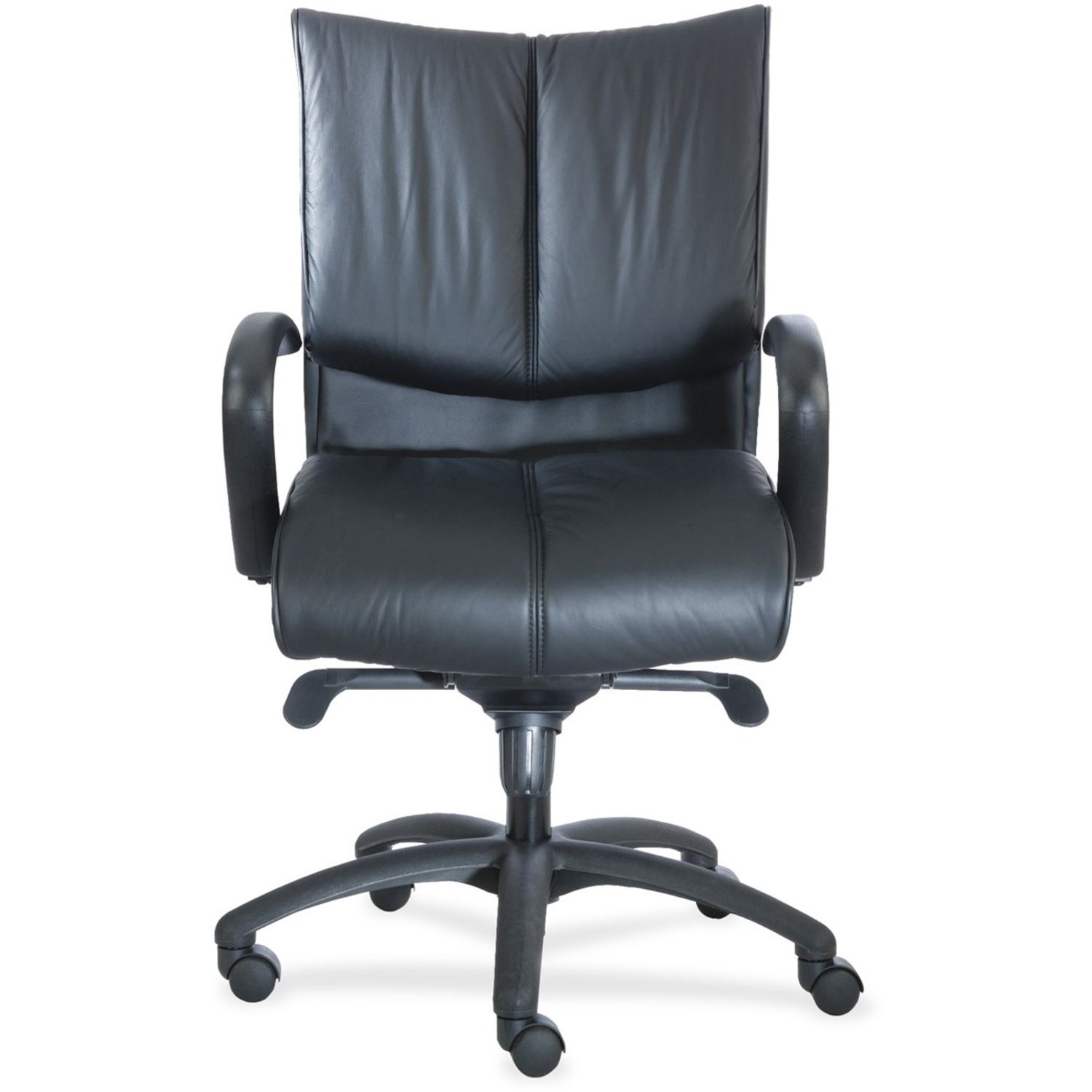 Axis 2600 Mid Back Executive Chair with Arms 26" x 24" x 44", Leather Black Seat