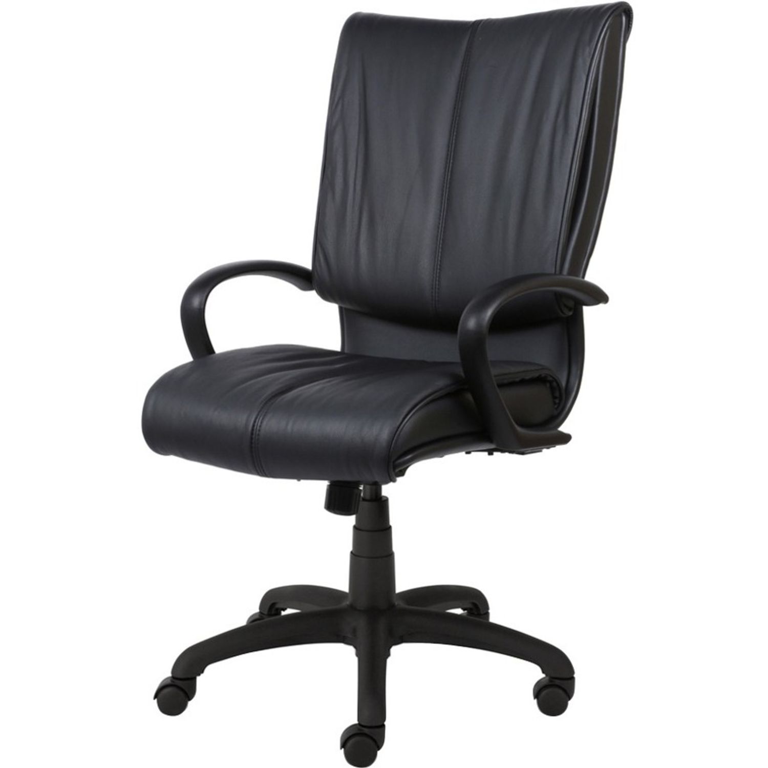 High-Back Executive & Conference Seating Caf Top Grain Leather Seat, Caf Top Grain Leather Back, High Back, 5-star Base, 1 Each