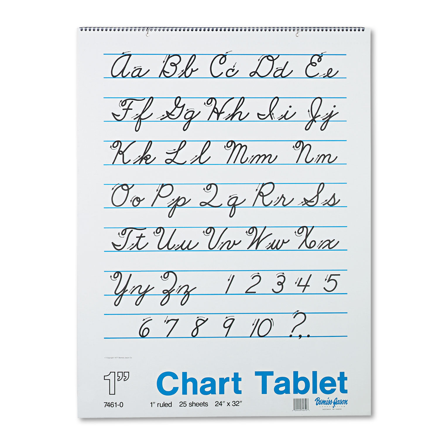 Chart Tablets Presentation Format (1" Rule), 24 x 32, White, 25 Sheets