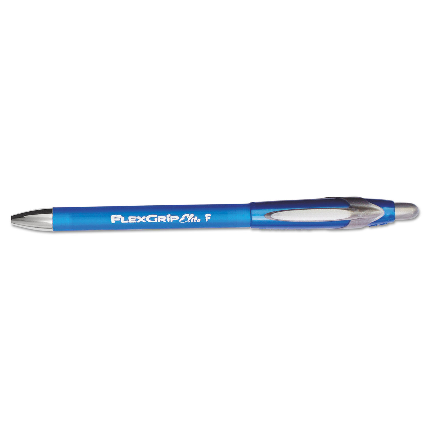 FlexGrip Elite Ballpoint Pen Retractable, Fine 0.8 mm, Blue Ink, Blue Barrel, Dozen
