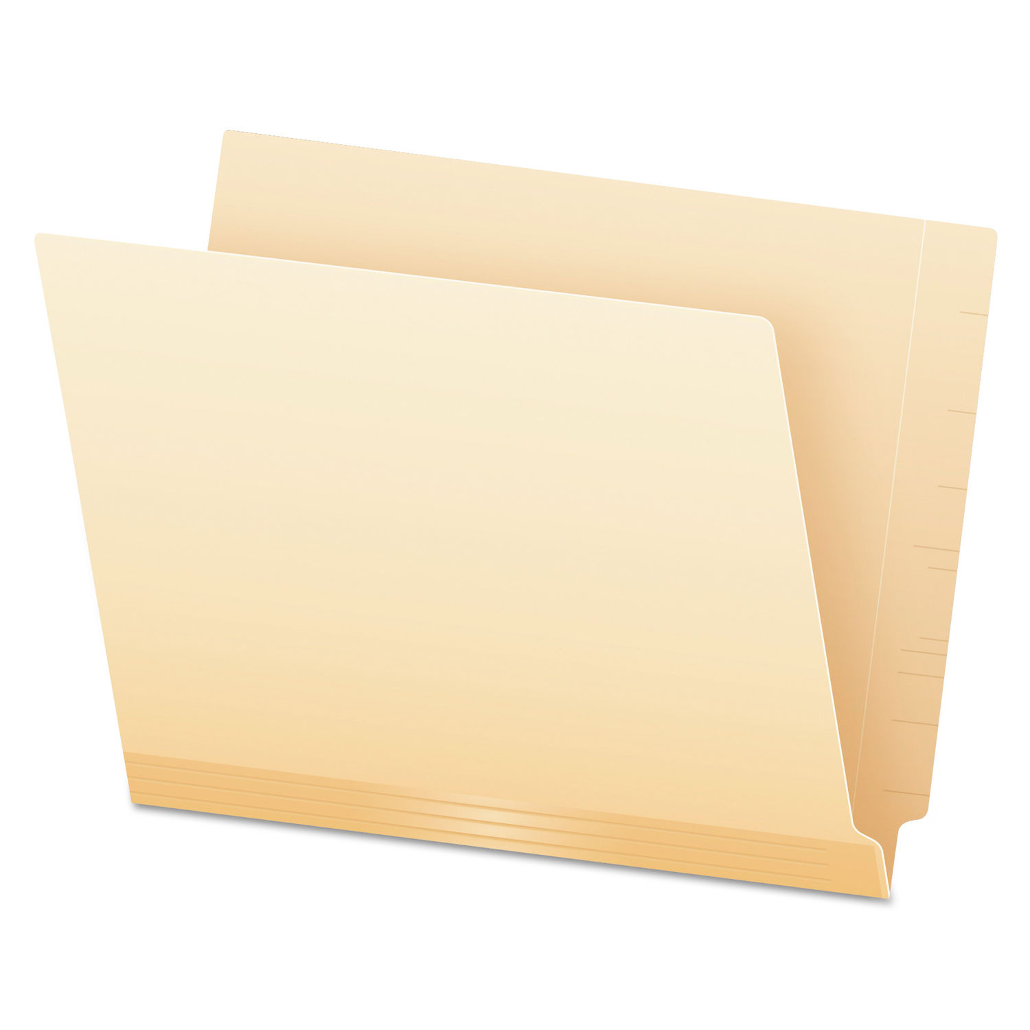 Manila Laminated Spine Shelf File Folders Straight Tabs, Letter Size, Manila, 50/Box