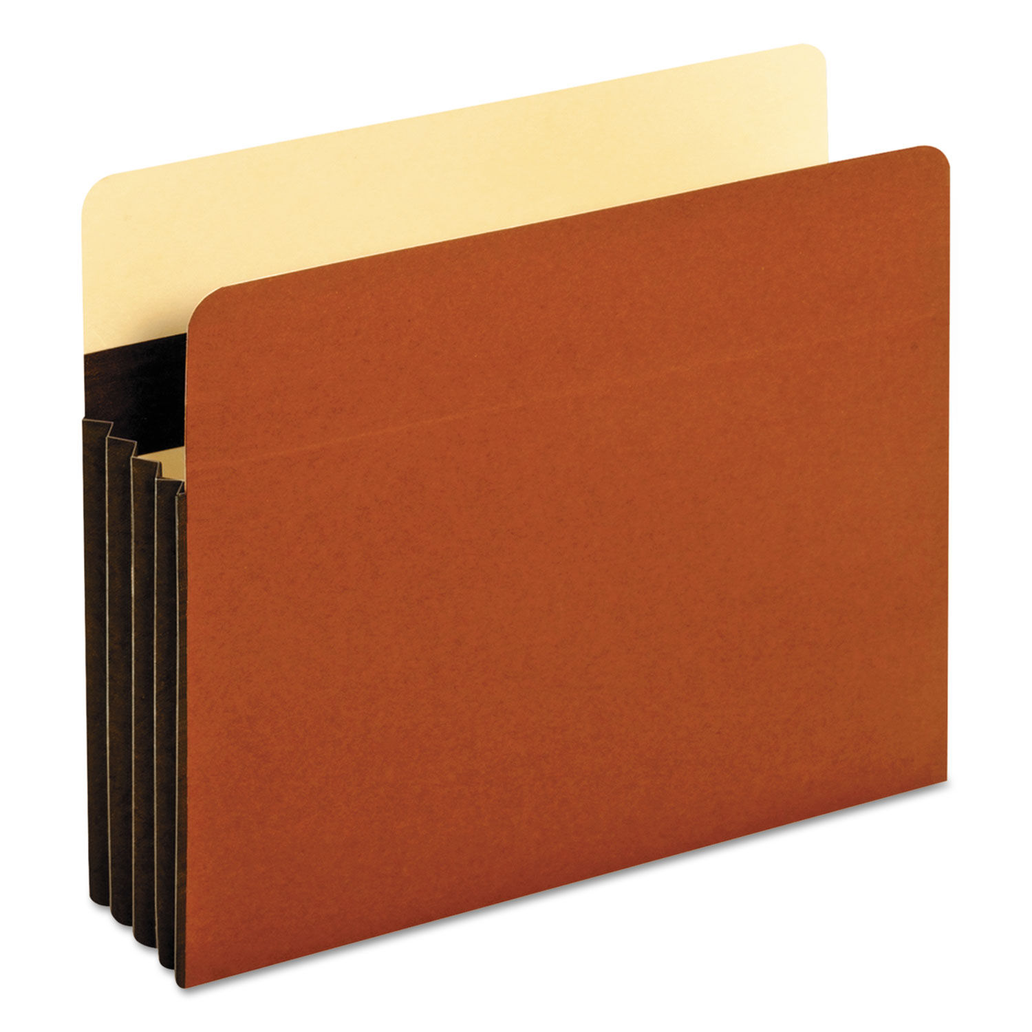 Heavy-Duty File Pockets 3.5" Expansion, Letter Size, Redrope, 25/Box