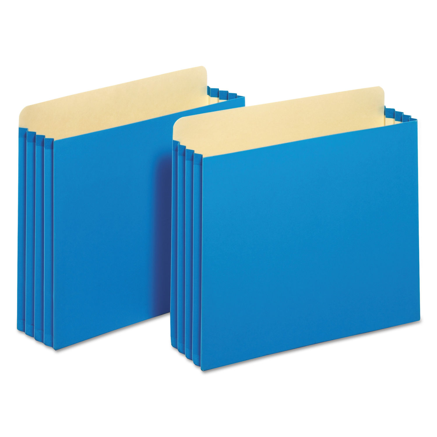 File Cabinet Pockets 3.5" Expansion, Letter Size, Blue, 10/Box