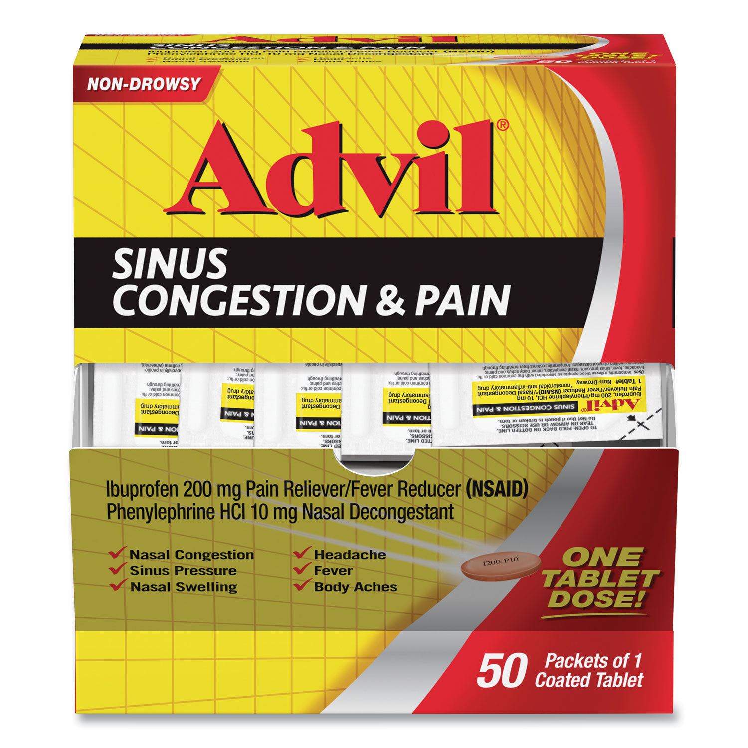 Sinus Congestion and Pain Relief 50/Box