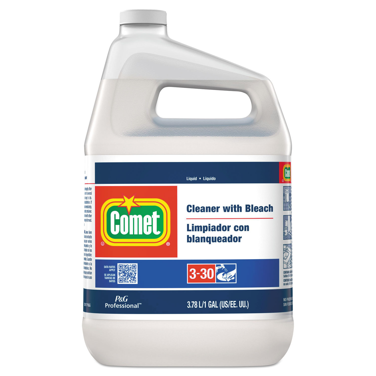 Cleaner with Bleach Liquid, One Gallon Bottle