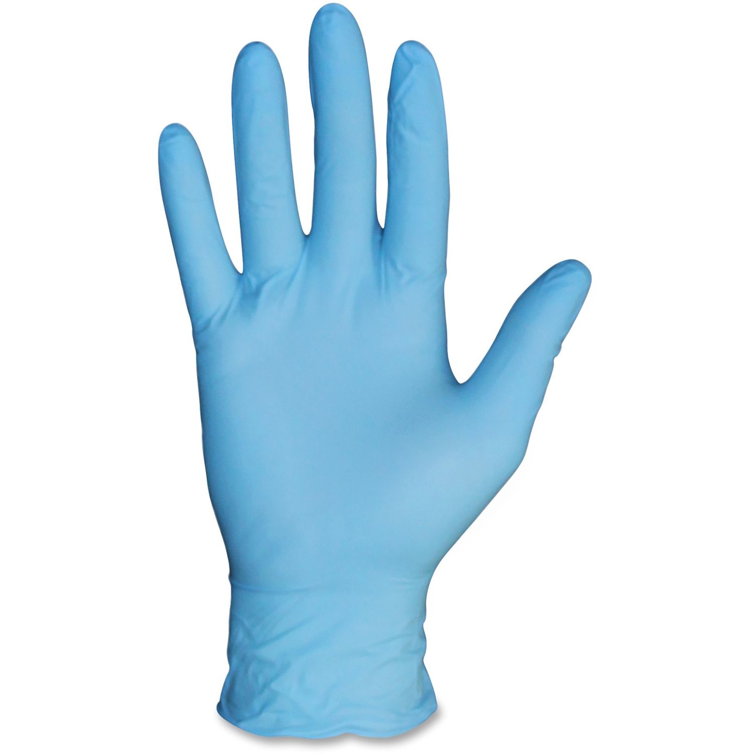 General-purpose Disposable Nitrile Gloves Chemical Protection, Large Size, Nitrile, Blue, Disposable, Powdered, Textured Grip, Beaded Cuff, Puncture Resistant, Ambidextrous