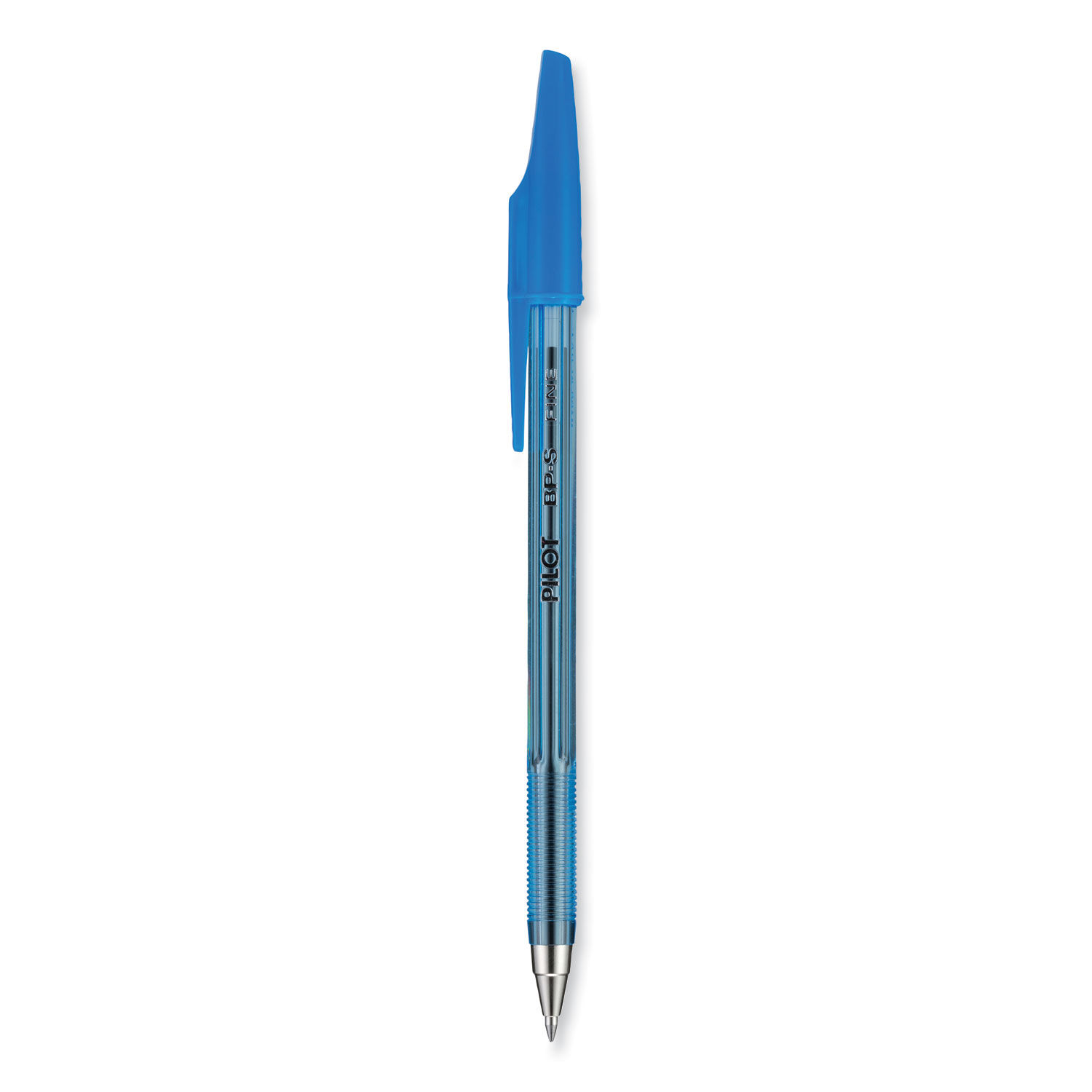 Better Ballpoint Pen Stick, Fine 0.7 mm, Blue Ink, Translucent Blue Barrel, Dozen