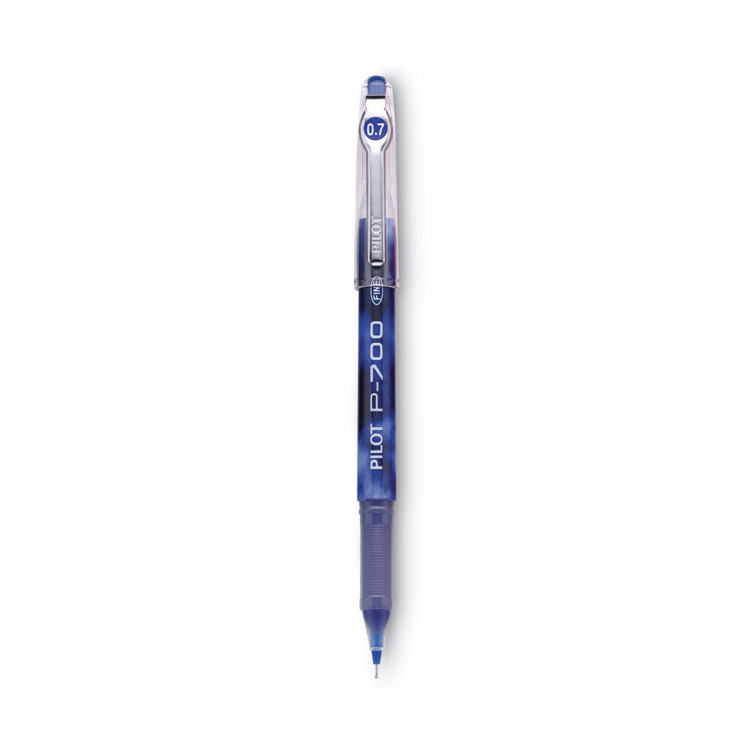 Precise P-700 Gel Pen Stick, Fine 0.7 mm, Blue Ink, Blue Barrel, Dozen
