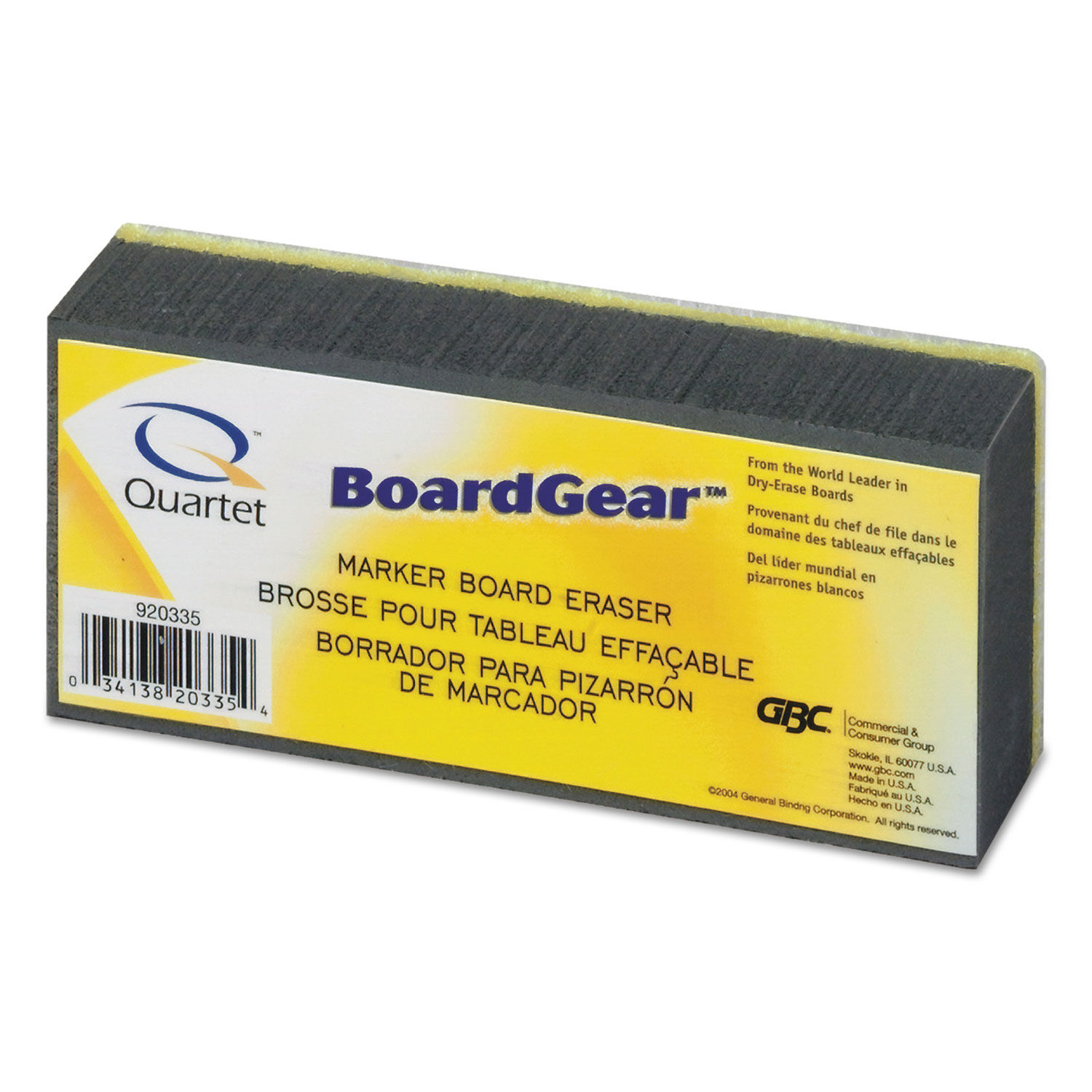 BoardGear Marker Board Eraser 5" x 2.75" x 1.38"