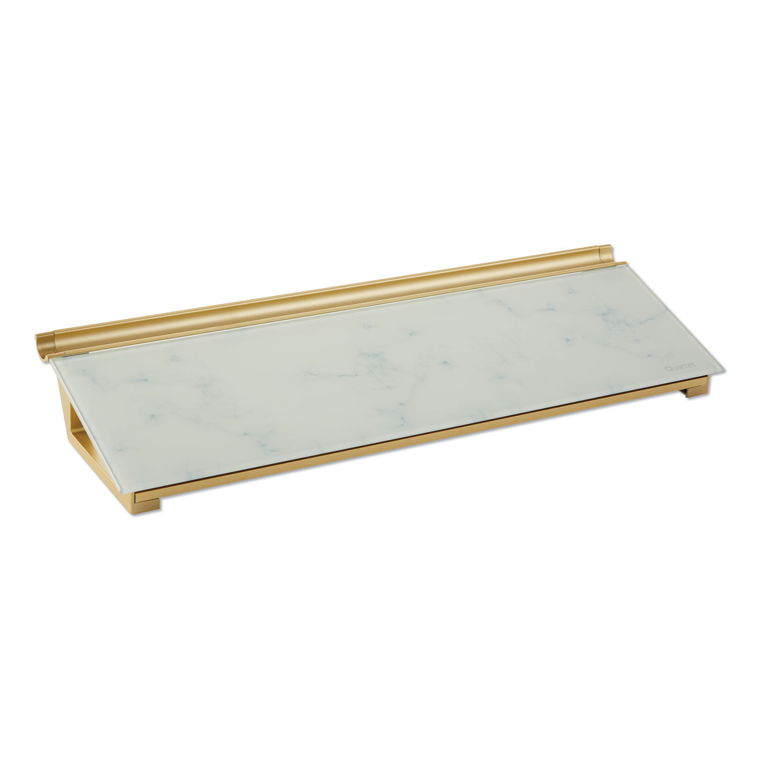 Glass Dry Erase Desktop Computer Pad 18 x 6, Marble Surface