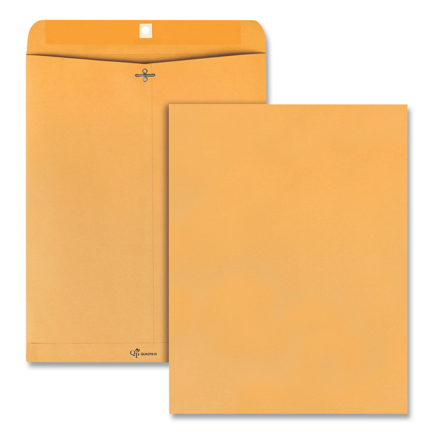 Clasp Envelope 32 lb Bond Weight Kraft, #15 1/2, Square Flap, Clasp/Gummed Closure, 12 x 15.5, Brown Kraft, 100/Box