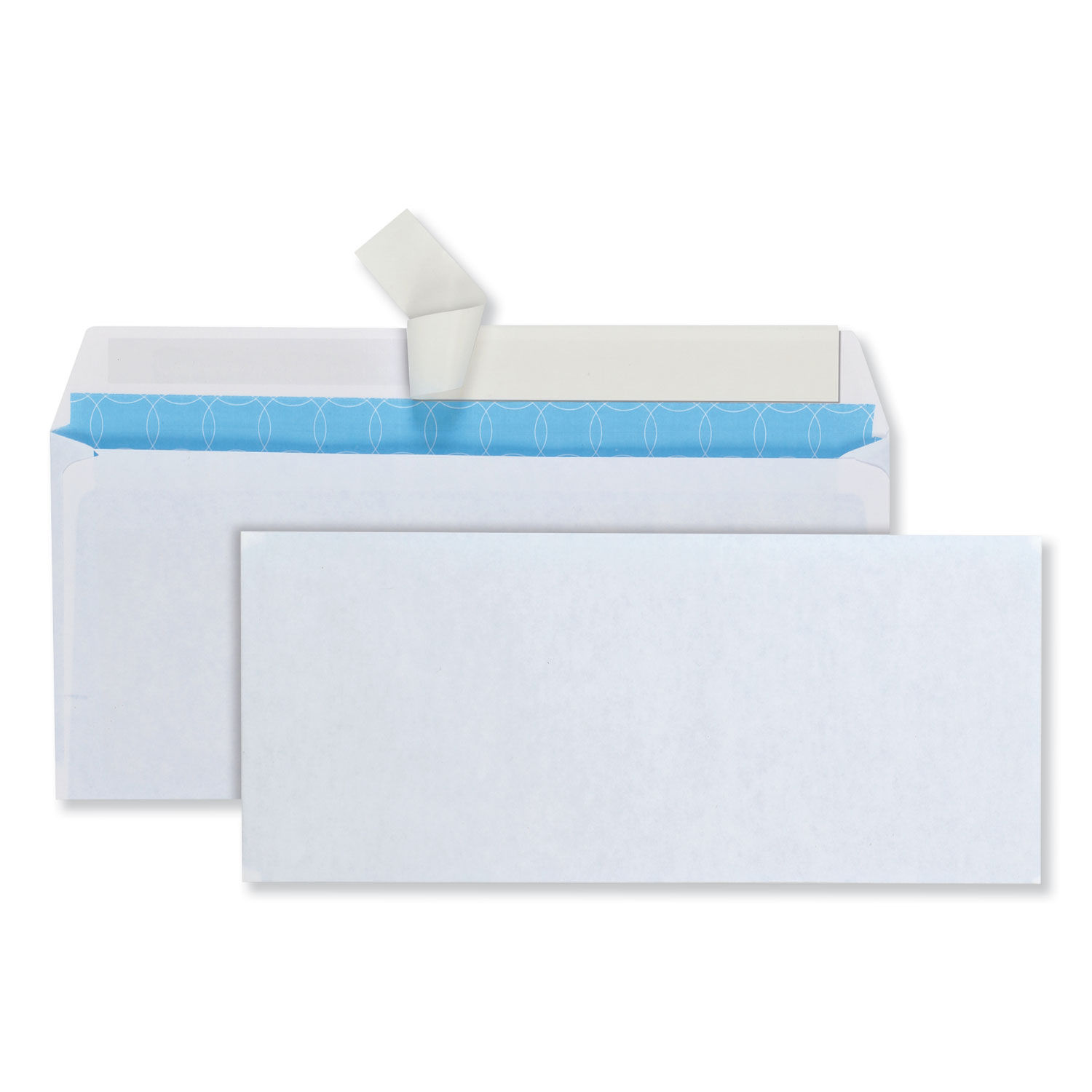 Security Envelope #10, Commercial Flap, Redi-Strip Adhesive Closure, 4.13 x 9.5, White, 500/Box