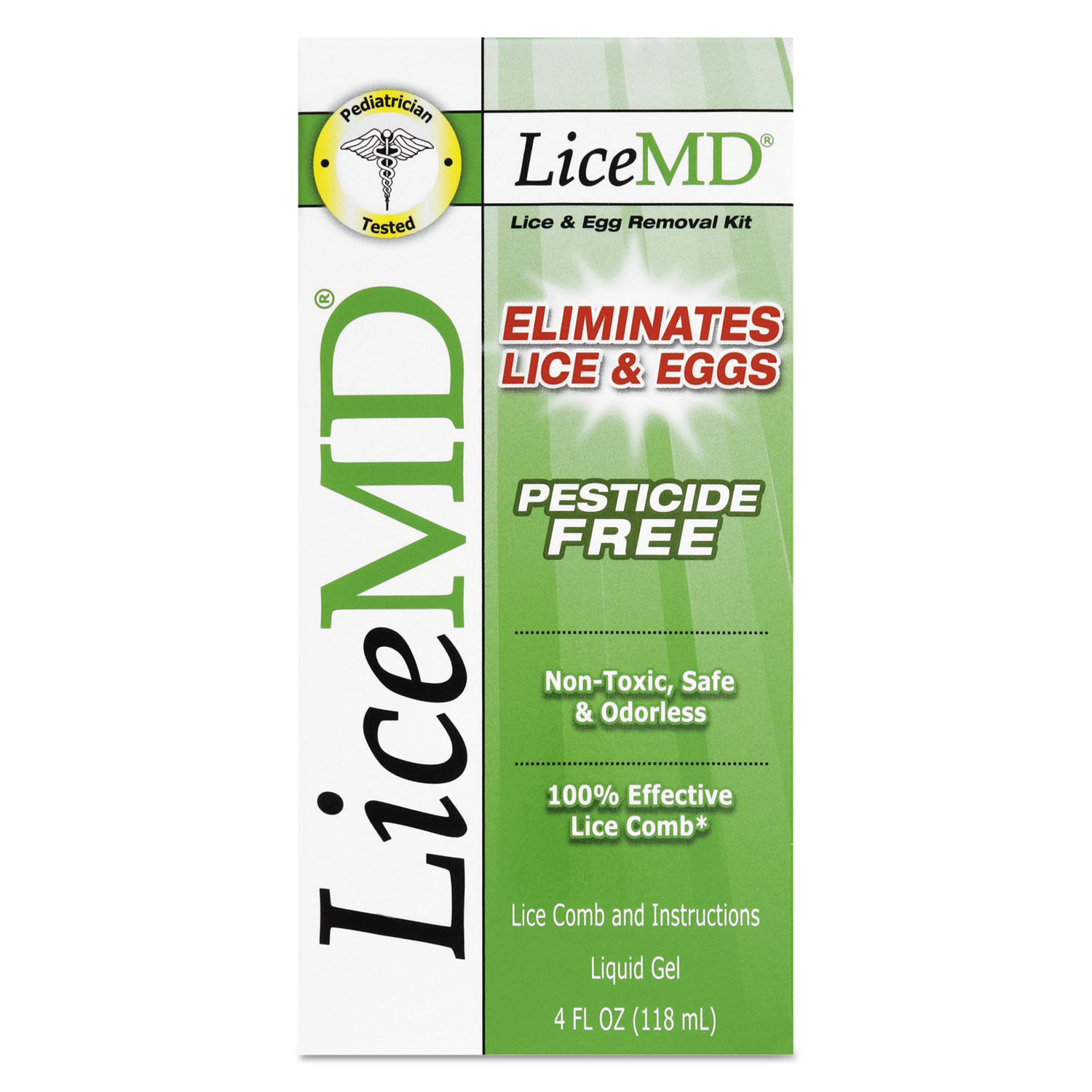 Pesticide Free Lice & Egg Removal Kit 4 oz Gel, 12/Carton