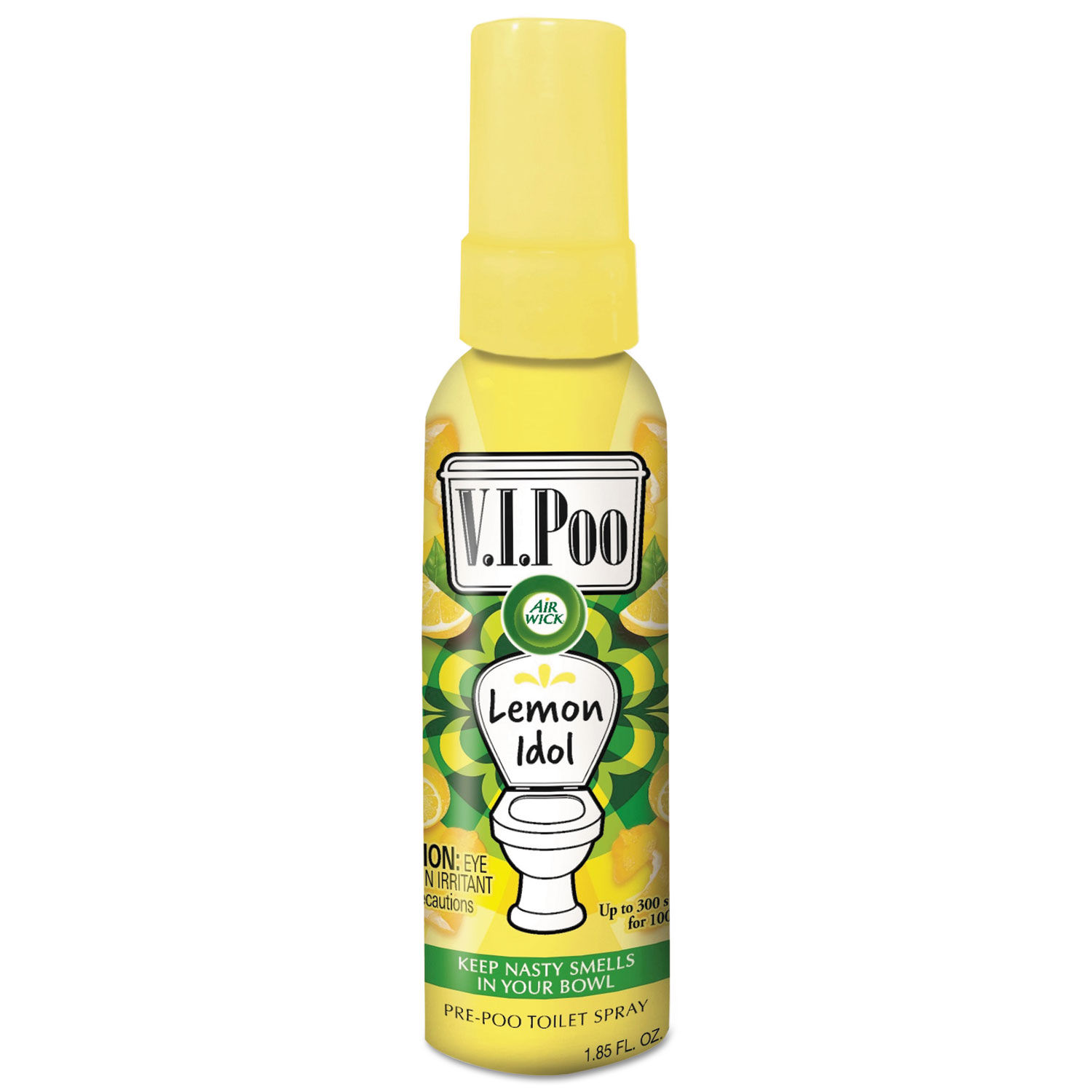 V.I. Poo Pre-Poo Toilet Spray Lemon Idol, 1.85 oz Spray Bottle, 6/Carton