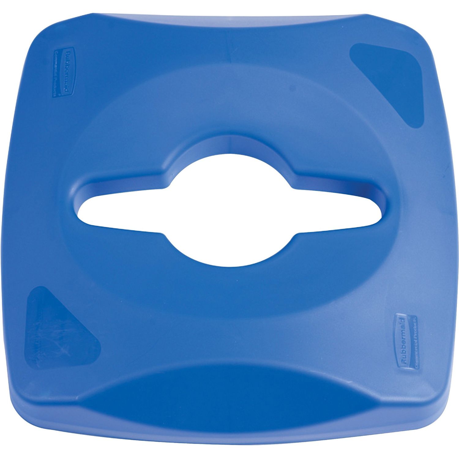 Single Stream Square Recycle Lid Square, Plastic, 4 / Carton, Blue