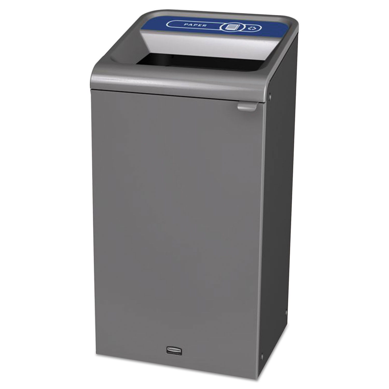 Configure Indoor Recycling Waste Receptacle Paper Recycling, 23 gal, Metal, Gray