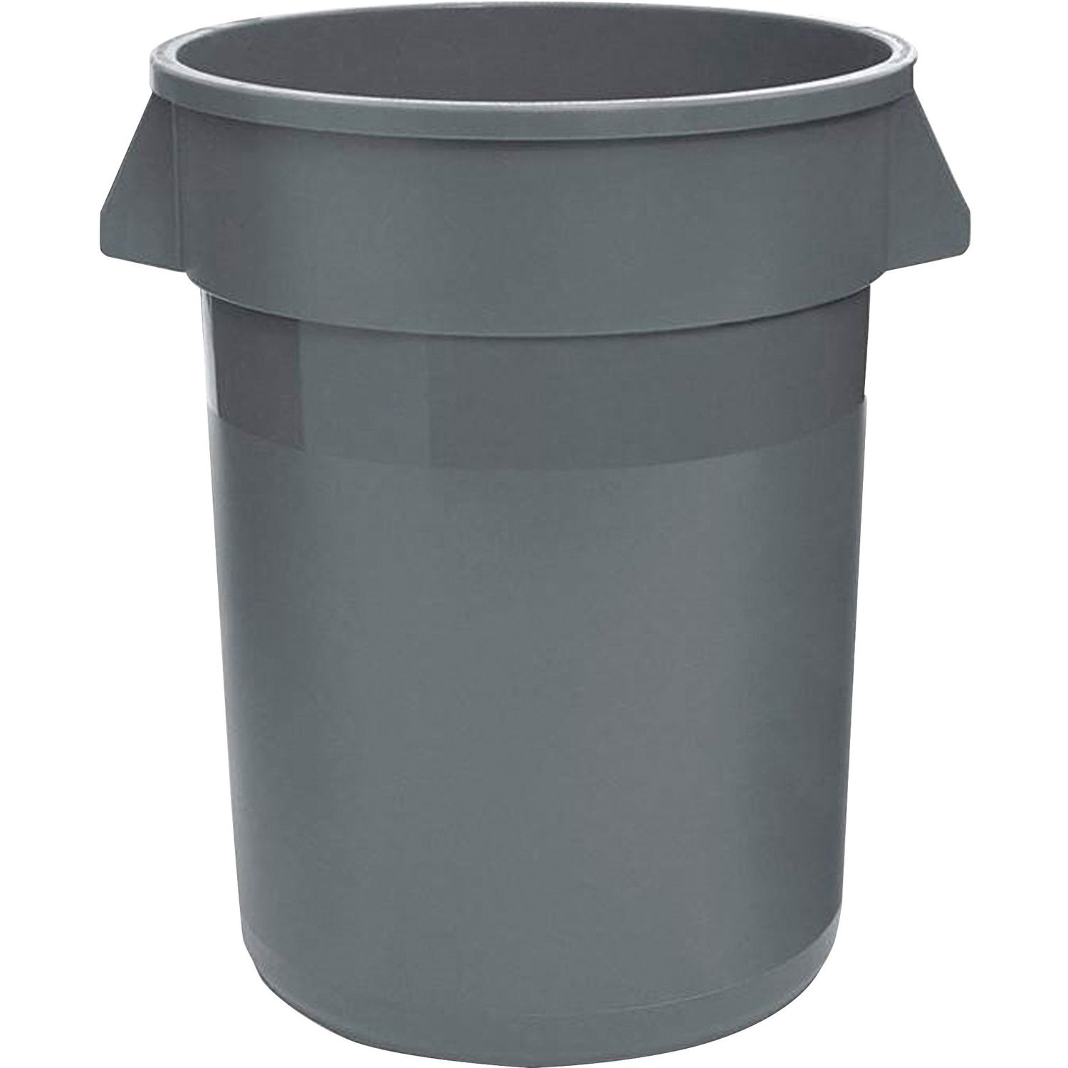 Heavy-Duty Waste Container 32 gal Capacity, Jam-free, Plastic, Gray, 1