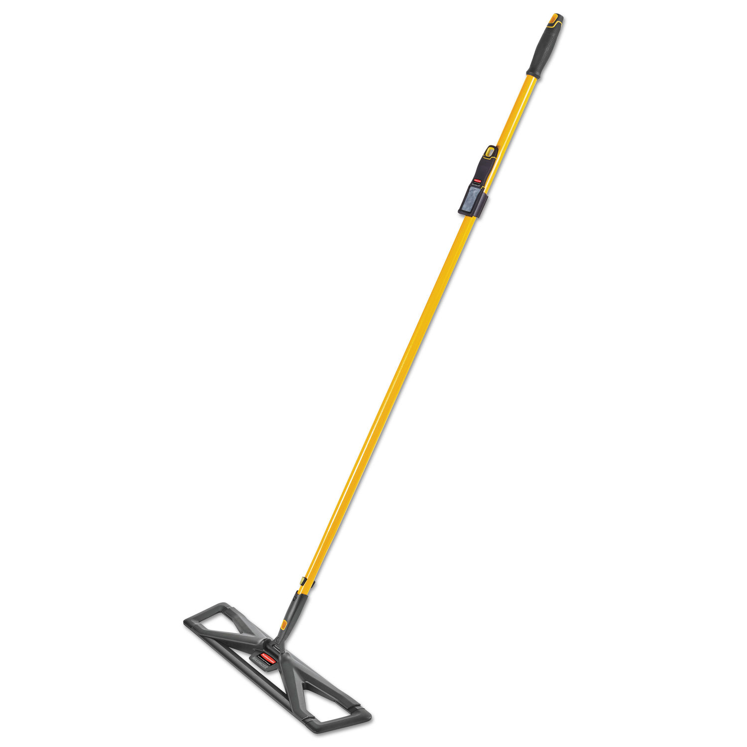 Maximizer Dust Mop Frame with Handle and Scraper 24" x 5.5", Yellow/Black