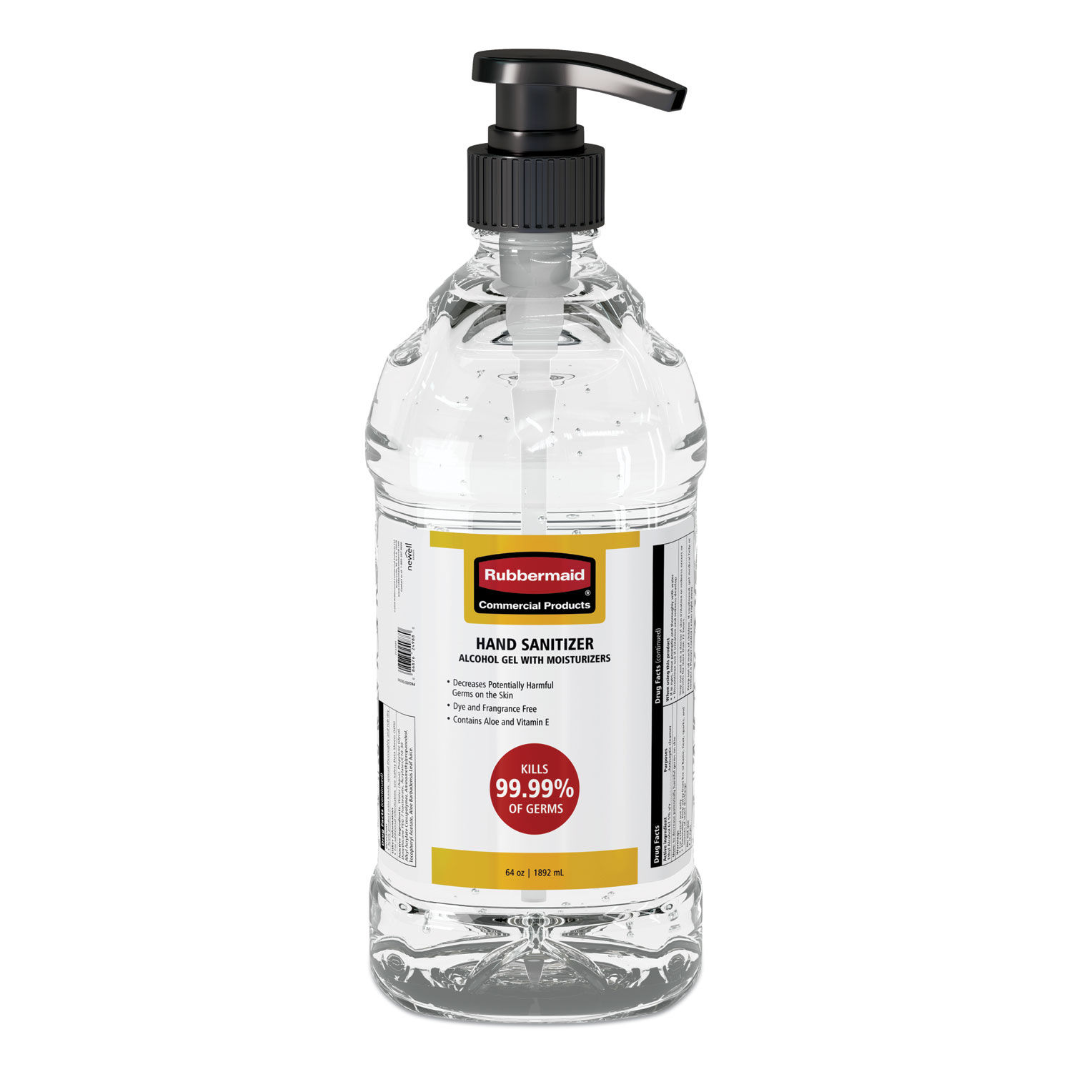 Table Top Gel Hand Sanitizer 64 oz Pump Bottle, Unscented