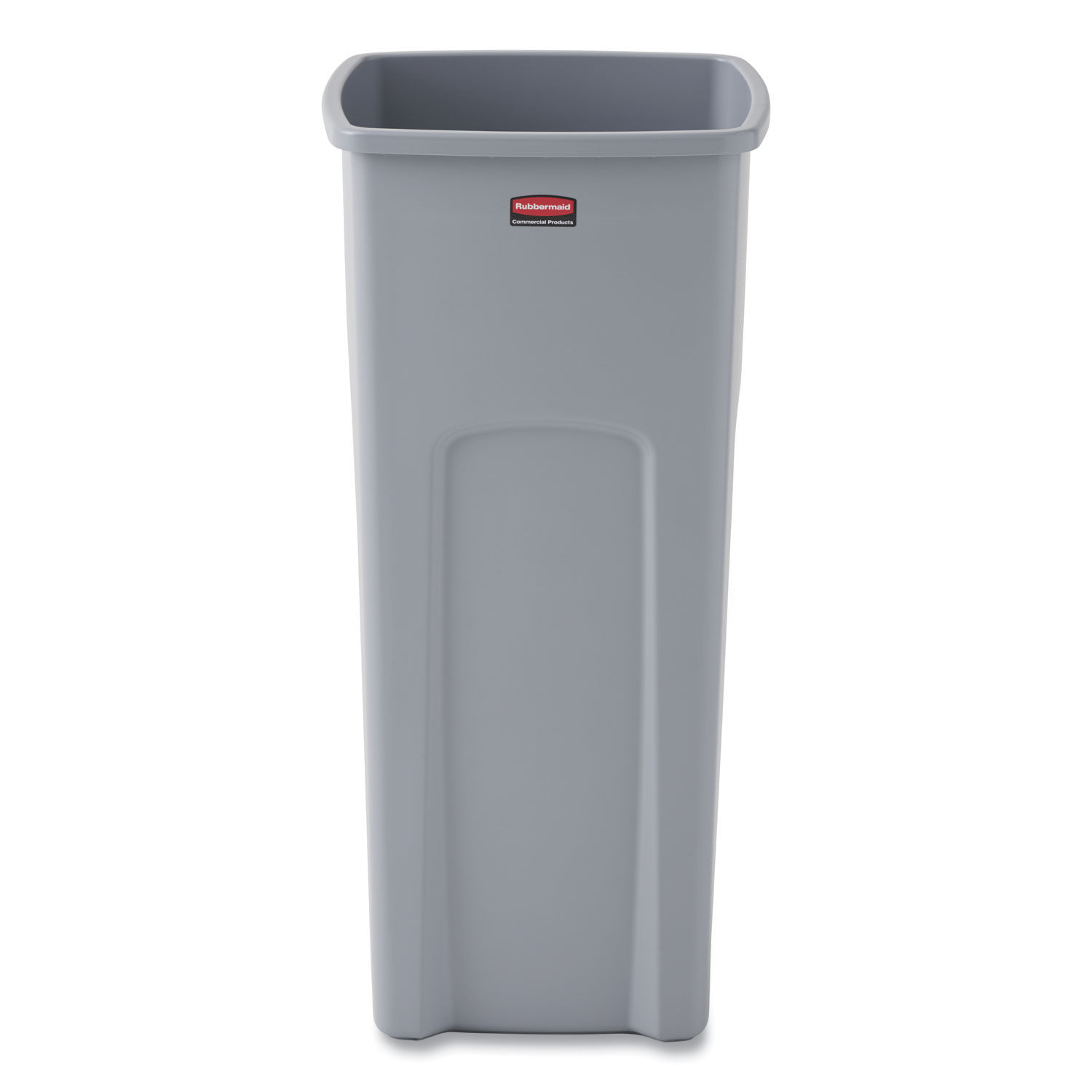 Untouchable Square Waste Receptacle 23 gal, Plastic, Gray