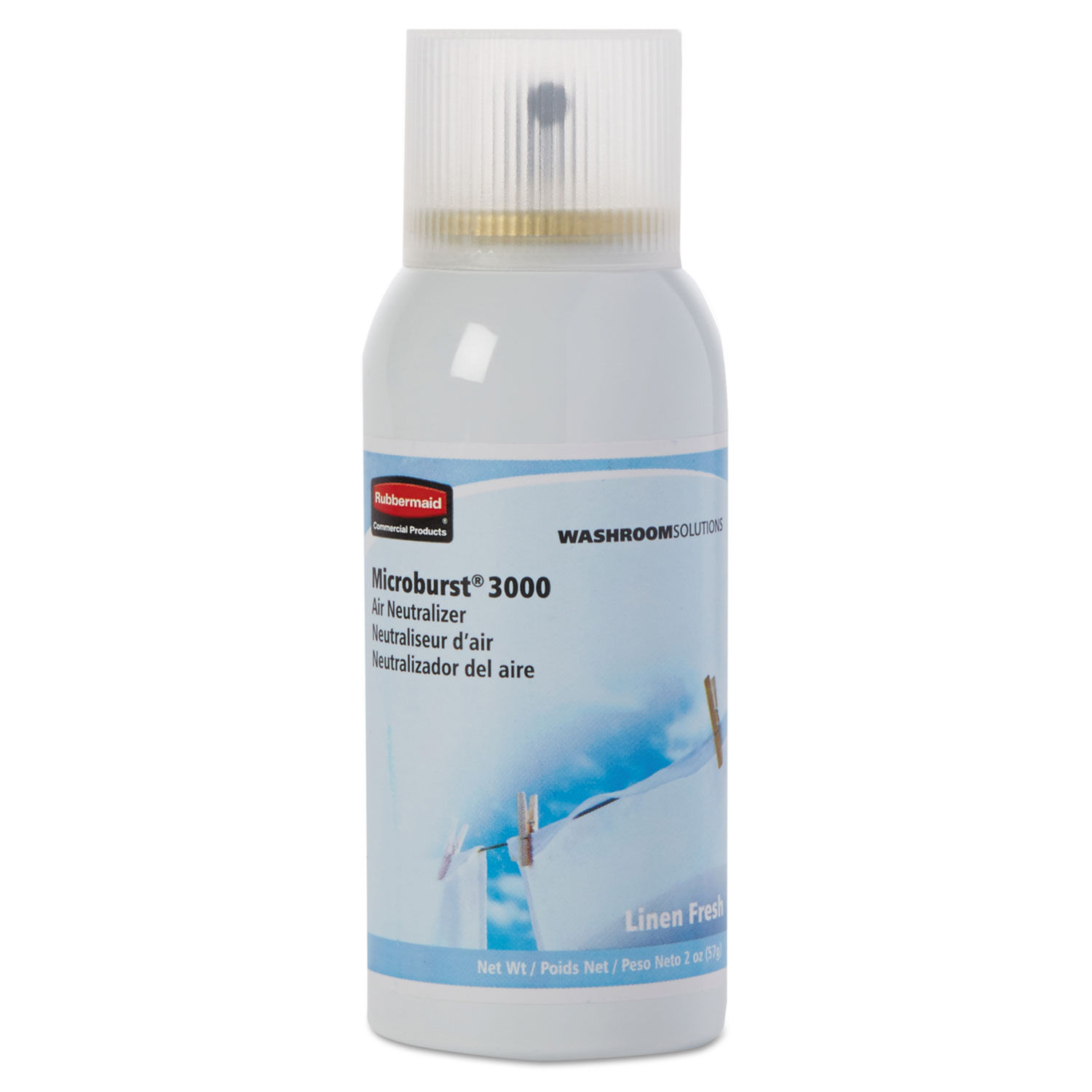 Microburst 3000 Refill Linen Fresh, 2 oz Aerosol Spray, 12/Carton