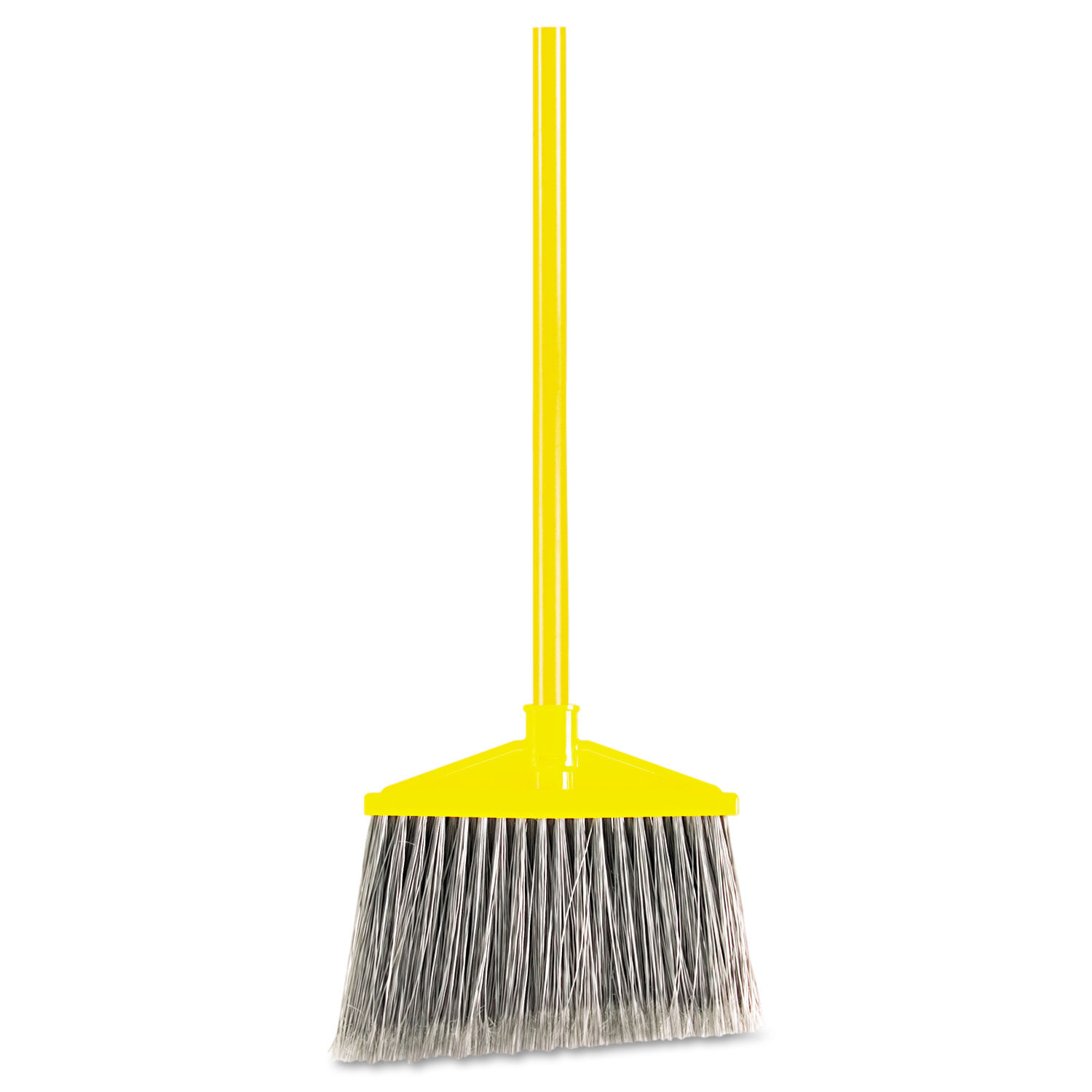 7920014588208 Angled Large Broom, 46.78" Handle, Gray/Yellow