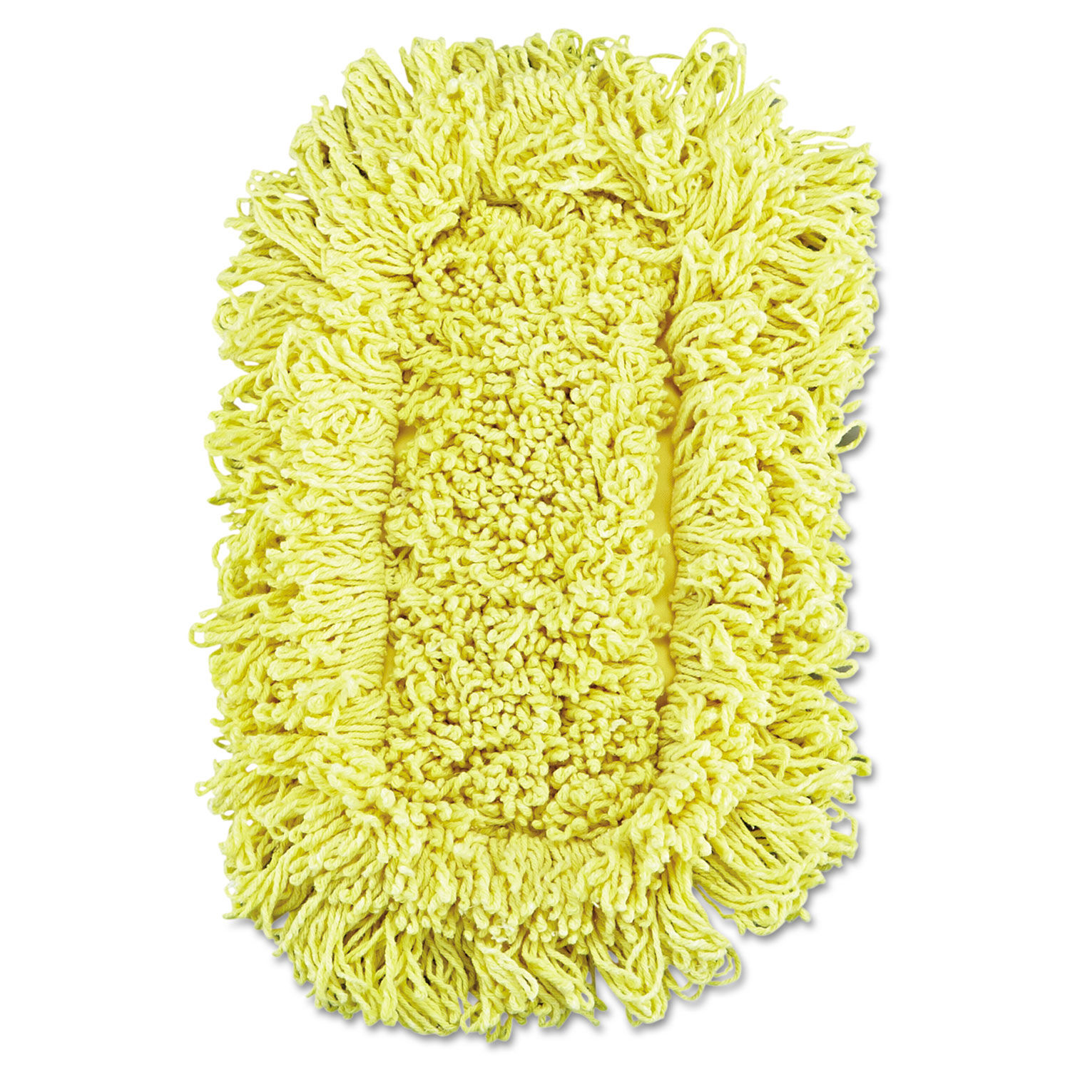 Trapper Looped-End Dust Mop Head 12 x 5, Yellow, 12/Carton