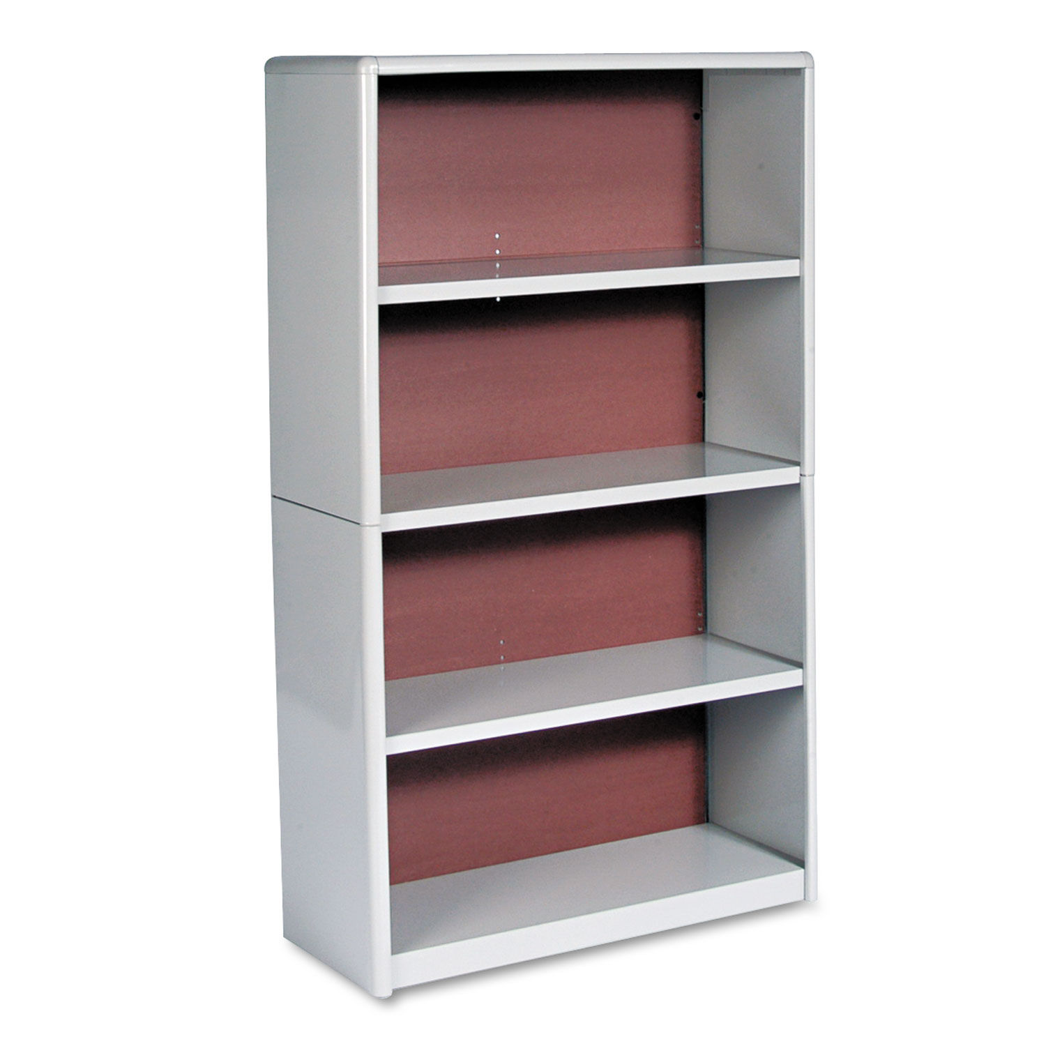Value Mate Series Metal Bookcase Four-Shelf, 31-3/4w X 13-1/2d X 54h, Gray