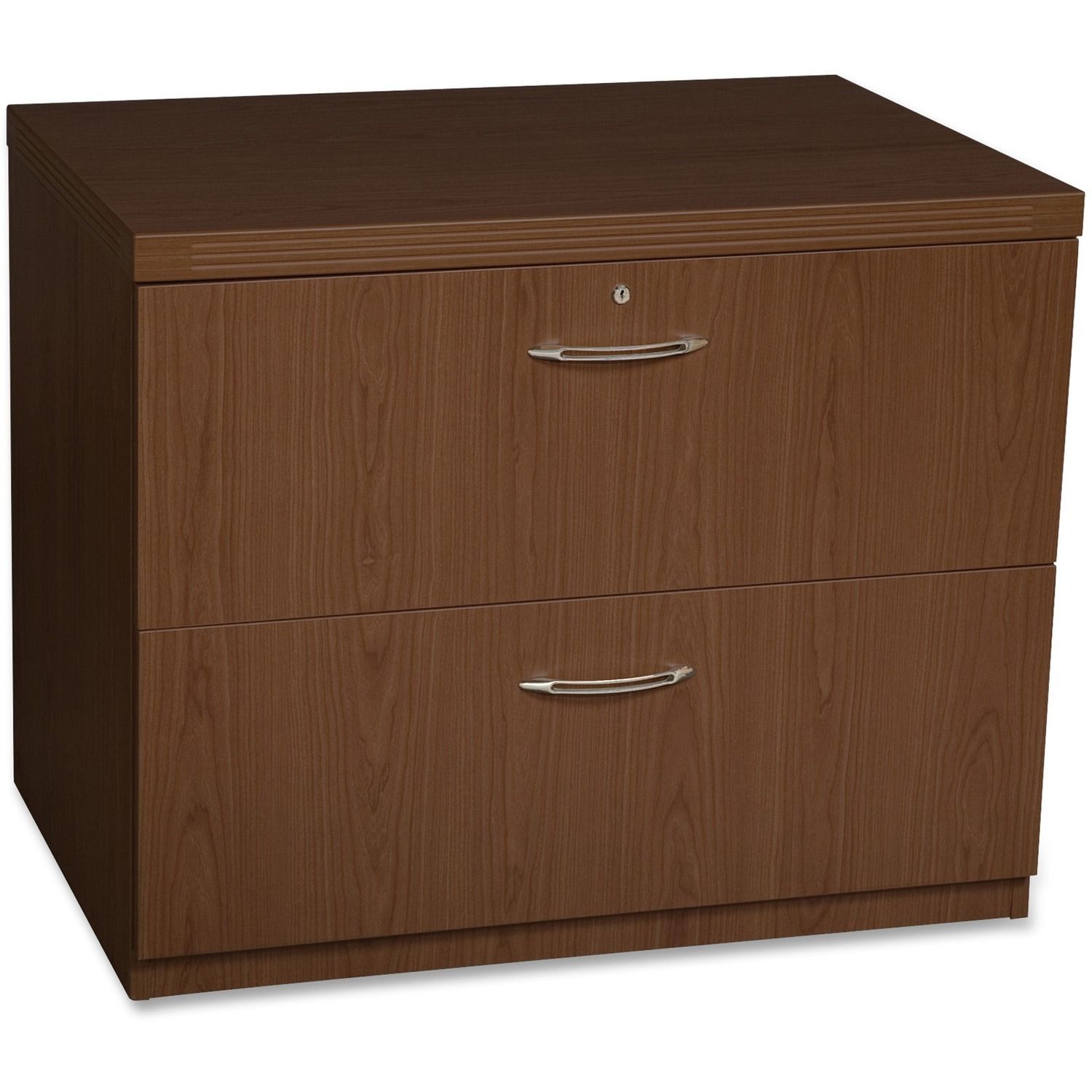Aberdeen Series Lateral File - 2-Drawer 36" x 24" x 29.5", 2, Fluted Edge, Material: Particleboard, Veneer, Finish: Laminate, Mocha