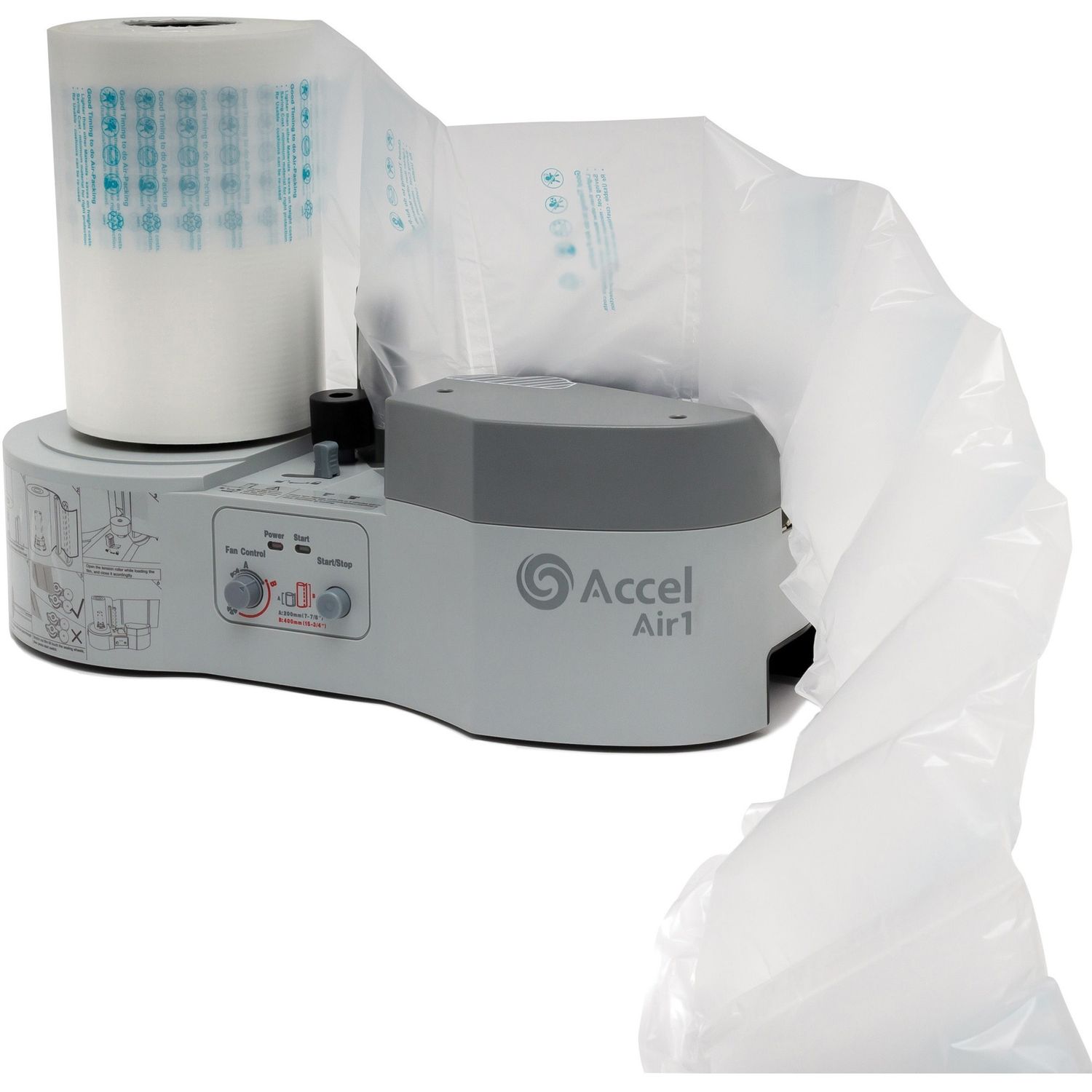 Accel Air 1 Packaging System 8.5" Width x 8.5" Height x 18" Length, 1 Each, Gray