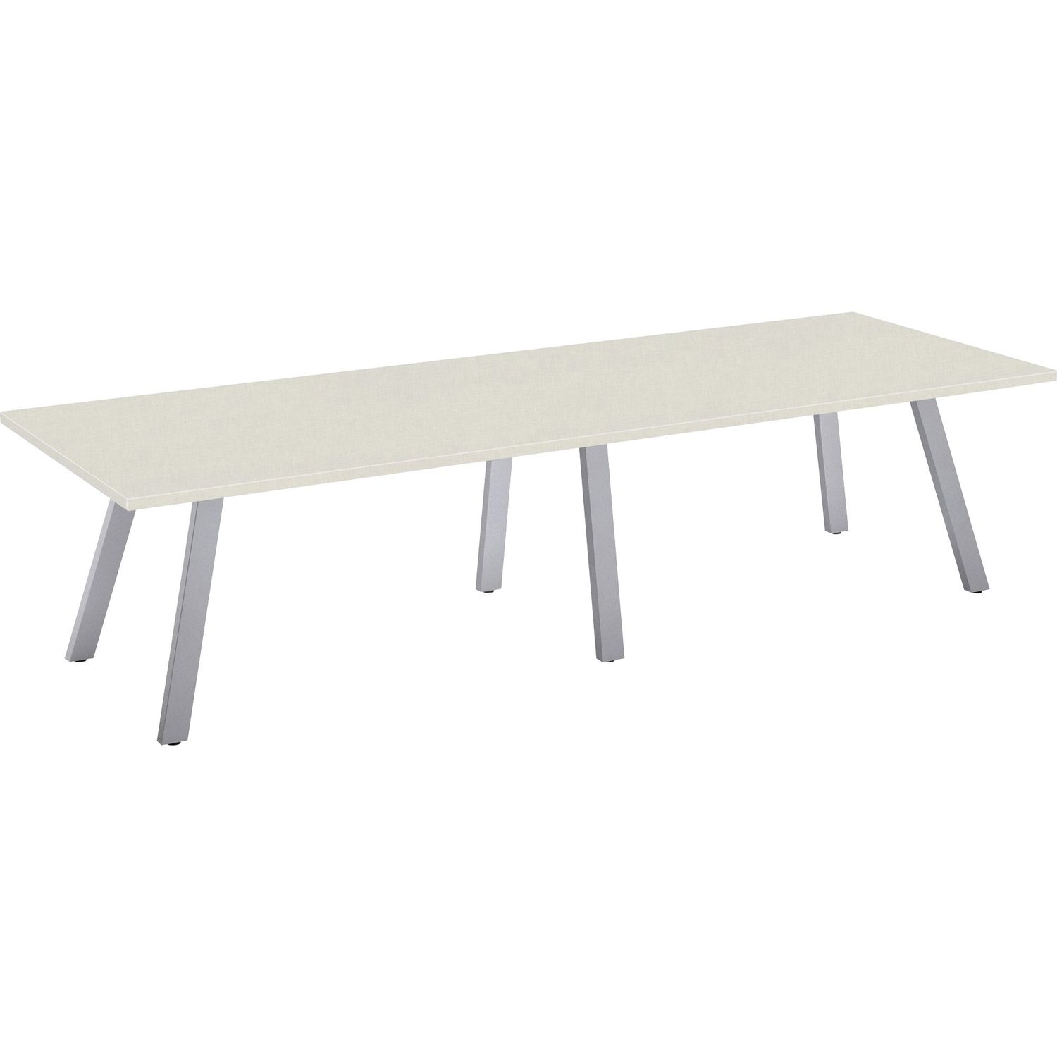 42x108 AIM XL Conference Table Laminated Top, 108" Table Top Width x 42" Table Top Depth, 29" Height, Assembly Required, Crisp Linen