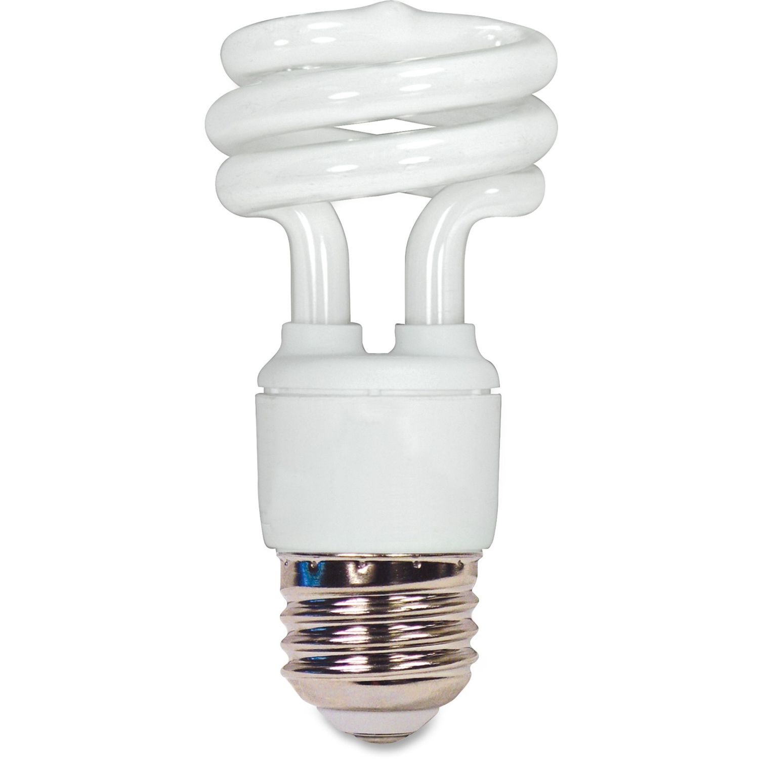 T2 11-watt Mini Spiral CFL Bulb 11 W, 40 W Incandescent Equivalent Wattage, 120 V AC, 730 lm, Spiral, T2 Size, Warm White Light Color, E26 Base, 10000 Hour, 4400.3°F (2426.8°C) Color Temperature