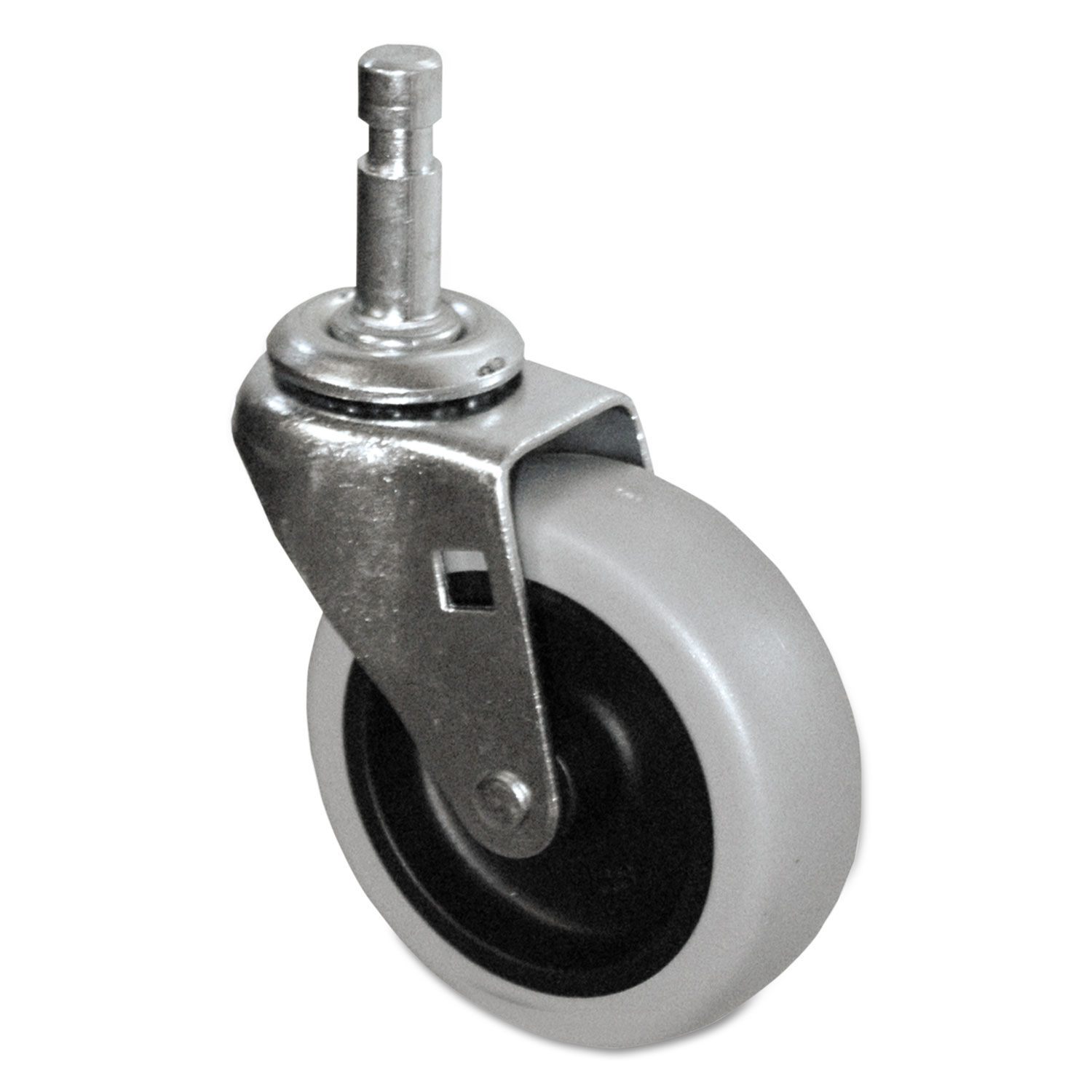 Mop Bucket/Wringer Replacement Caster Grip Ring Type C Stem, 3" Wheel, Black/Gray/Silver