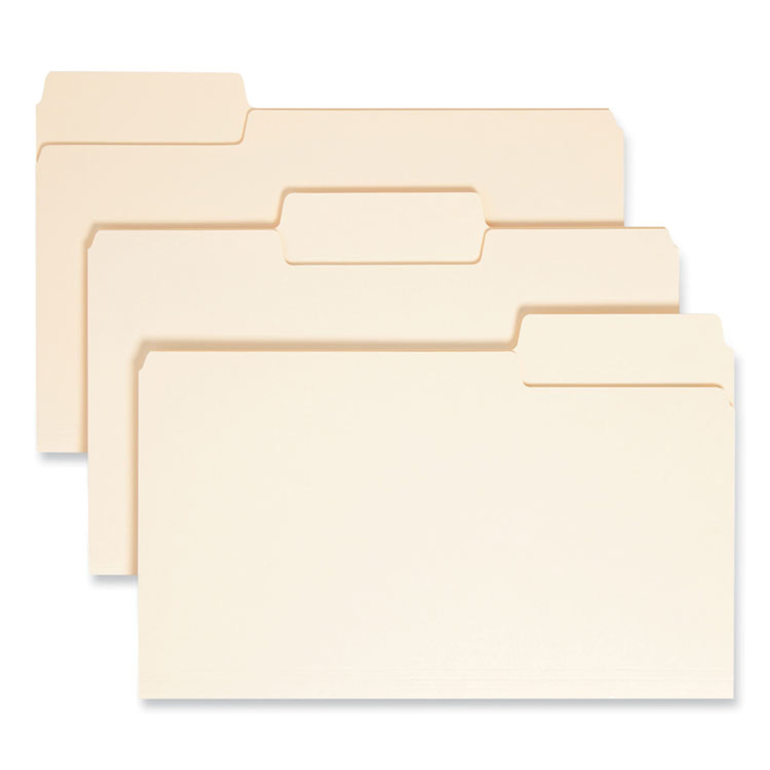 SuperTab Top Tab File Folders 1/3-Cut Tabs: Assorted, Legal Size, 0.75" Expansion, 14-pt Manila, 50/Box