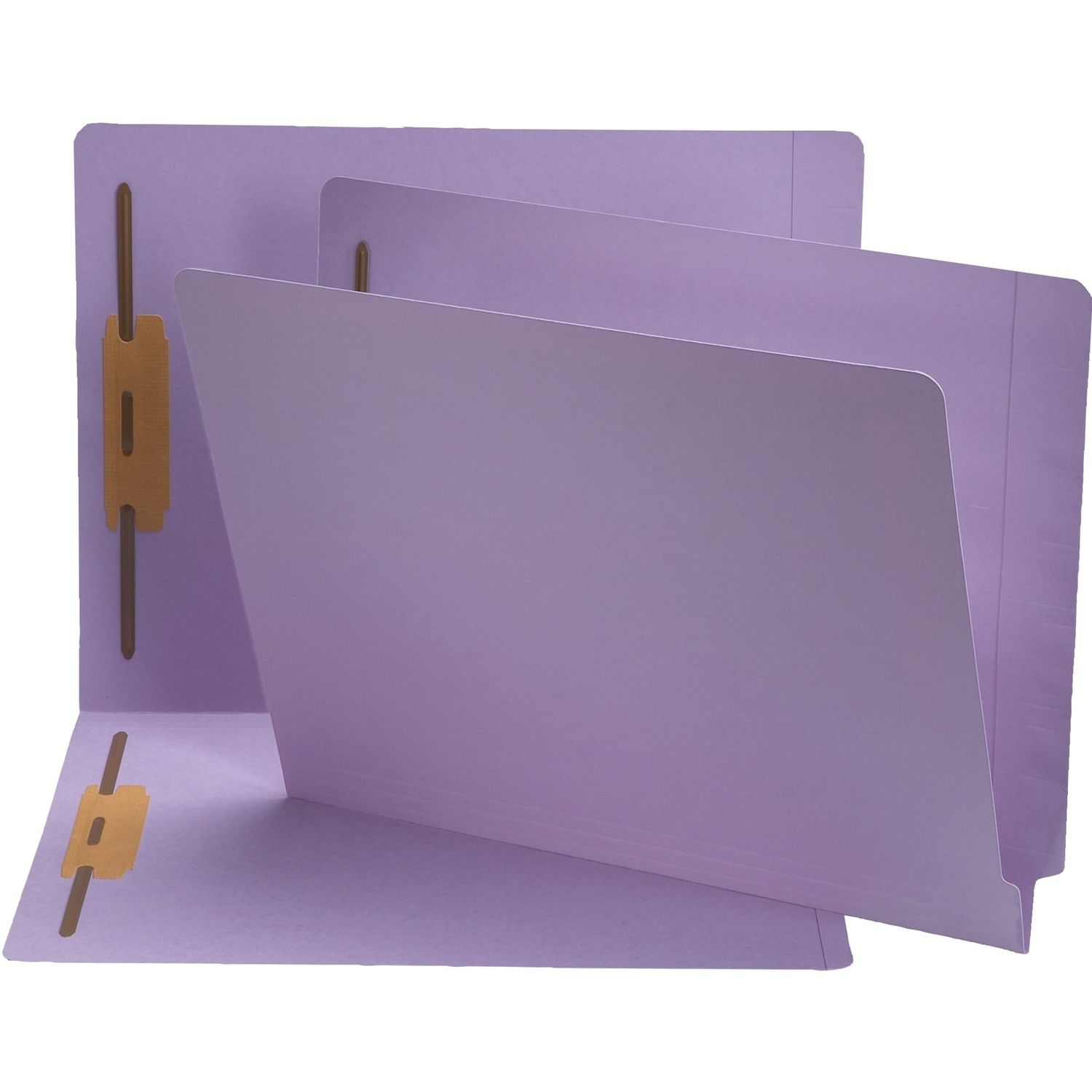 Straight Tab Cut Letter Recycled Fastener Folder 8 1/2" x 11", 2 x 2B Fastener(s), 2" Fastener Capacity, Lavender, 10% Recycled, 50 / Box