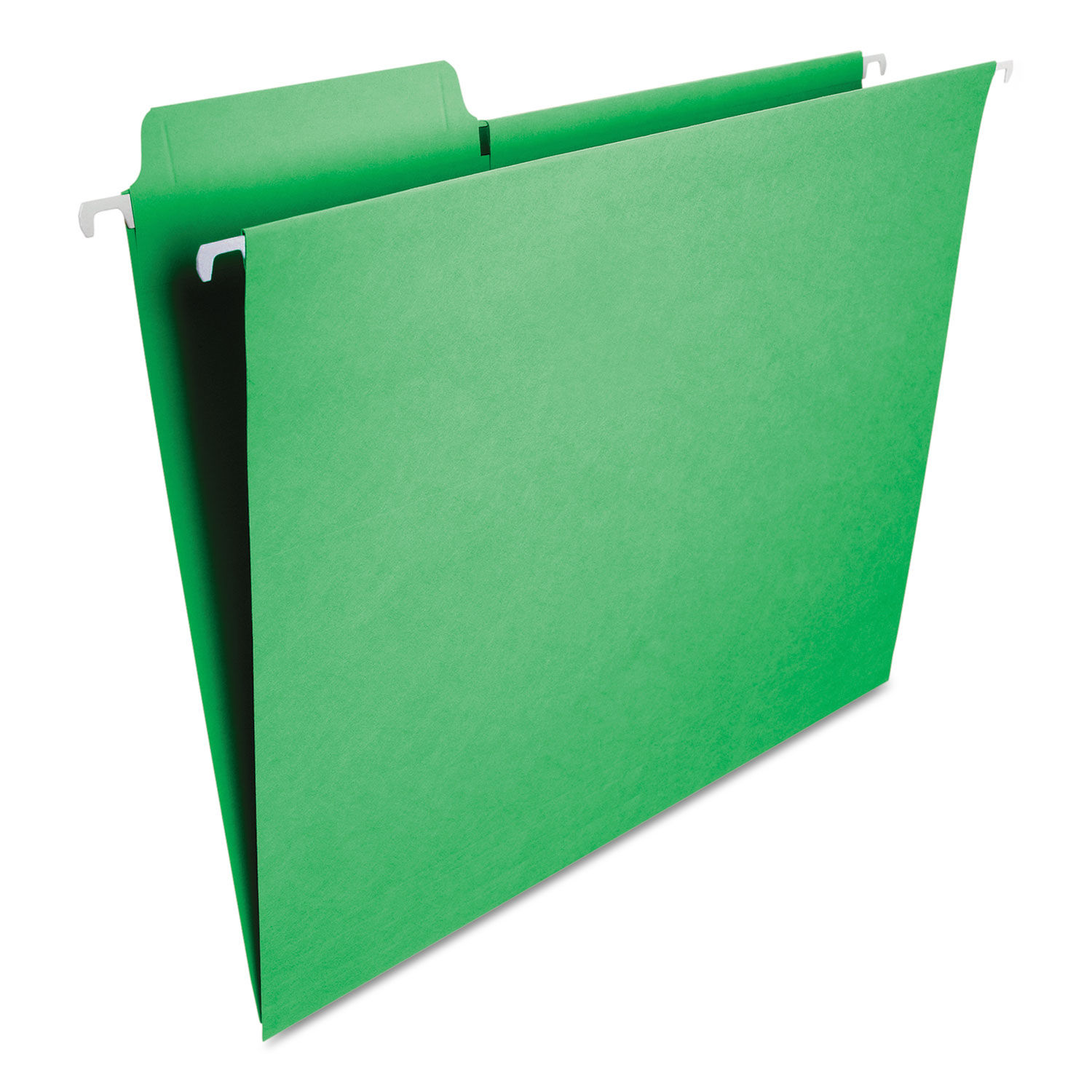 FasTab Hanging Folders Letter Size, 1/3-Cut Tabs, Green, 20/Box
