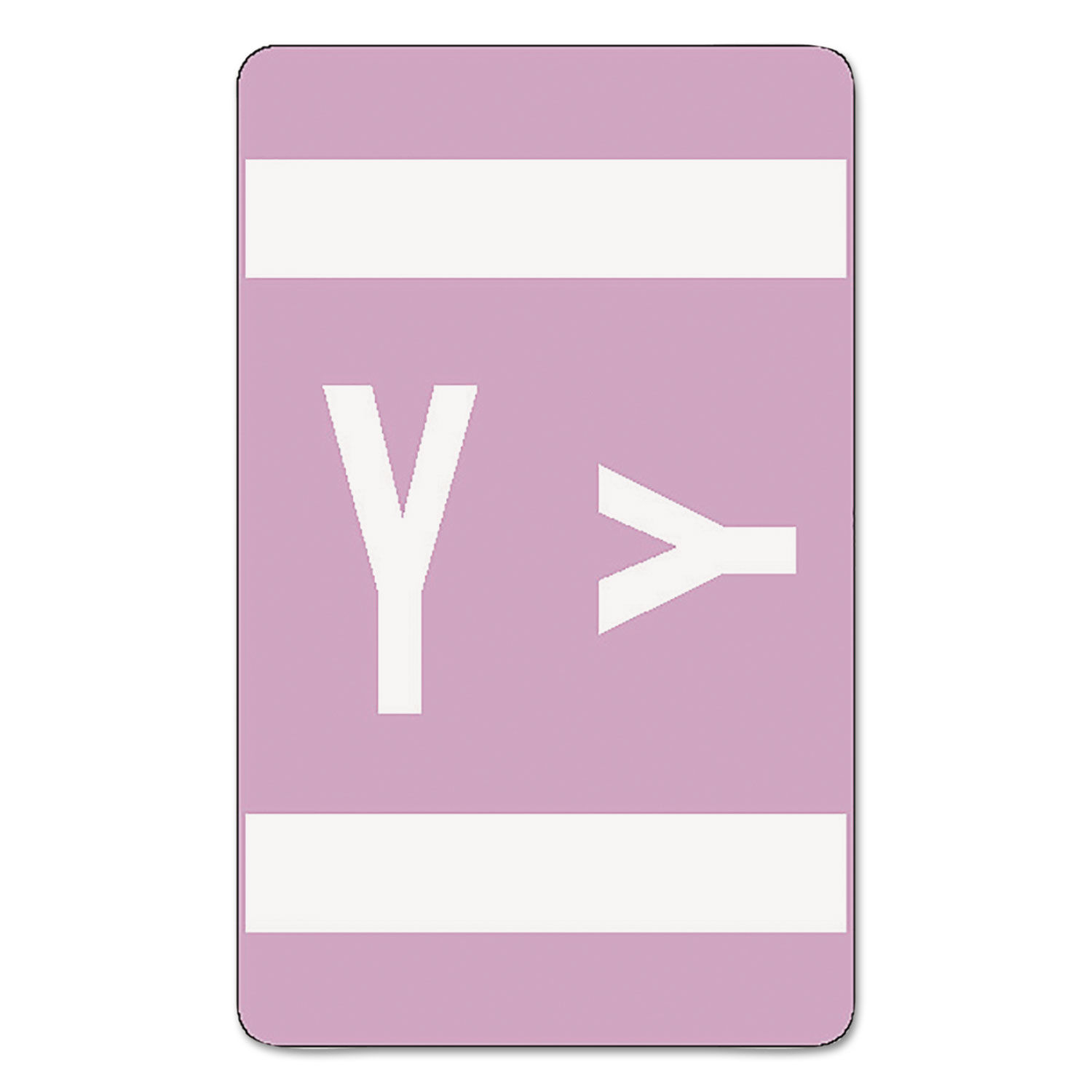 AlphaZ Color-Coded Second Letter Alphabetical Labels Y, 1 x 1.63, Lavender, 10/Sheet, 10 Sheets/Pack