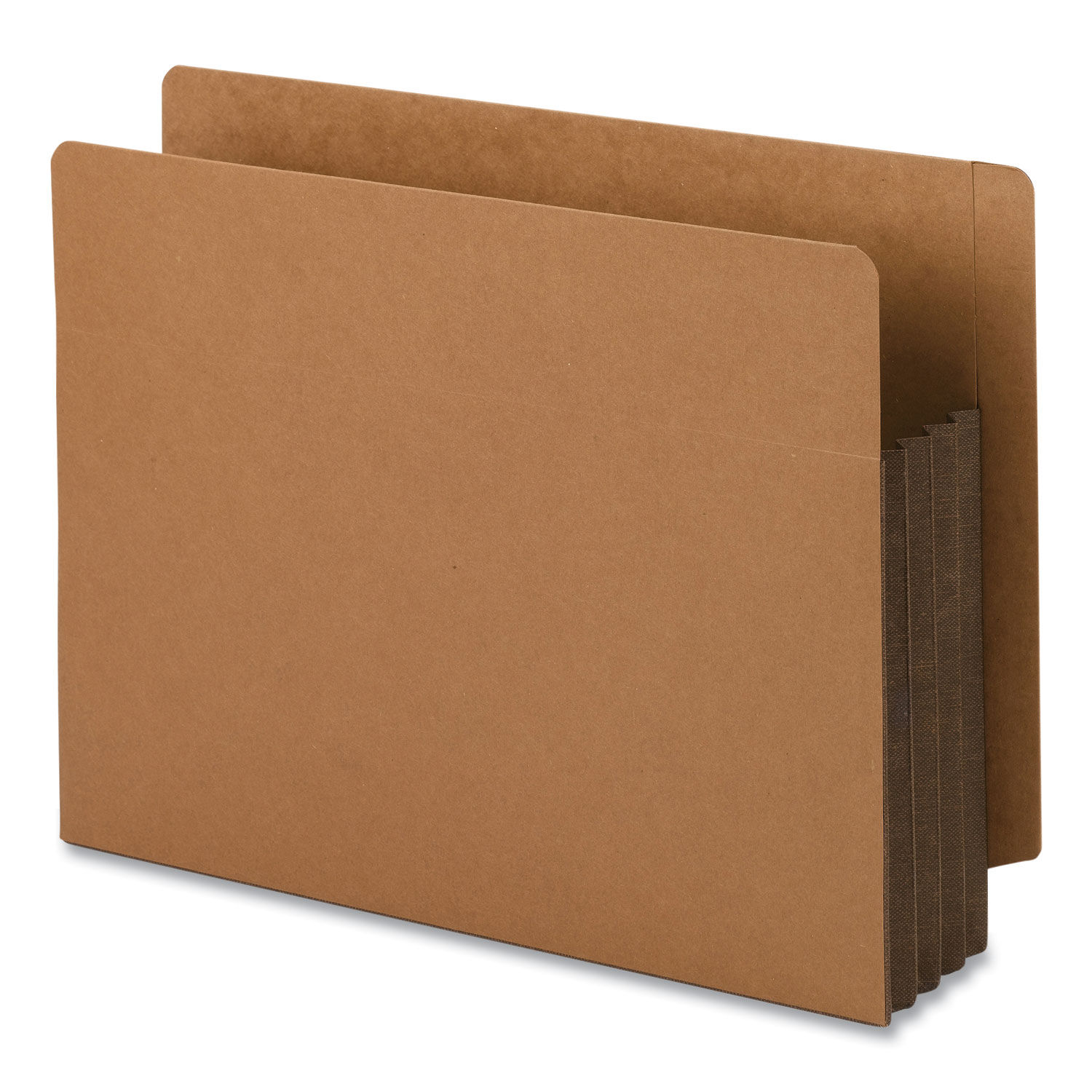 Redrope Drop-Front End Tab File Pockets Fully Lined 6.5" High Gussets, 3.5" Expansion, Letter Size, Redrope/Brown, 10/Box