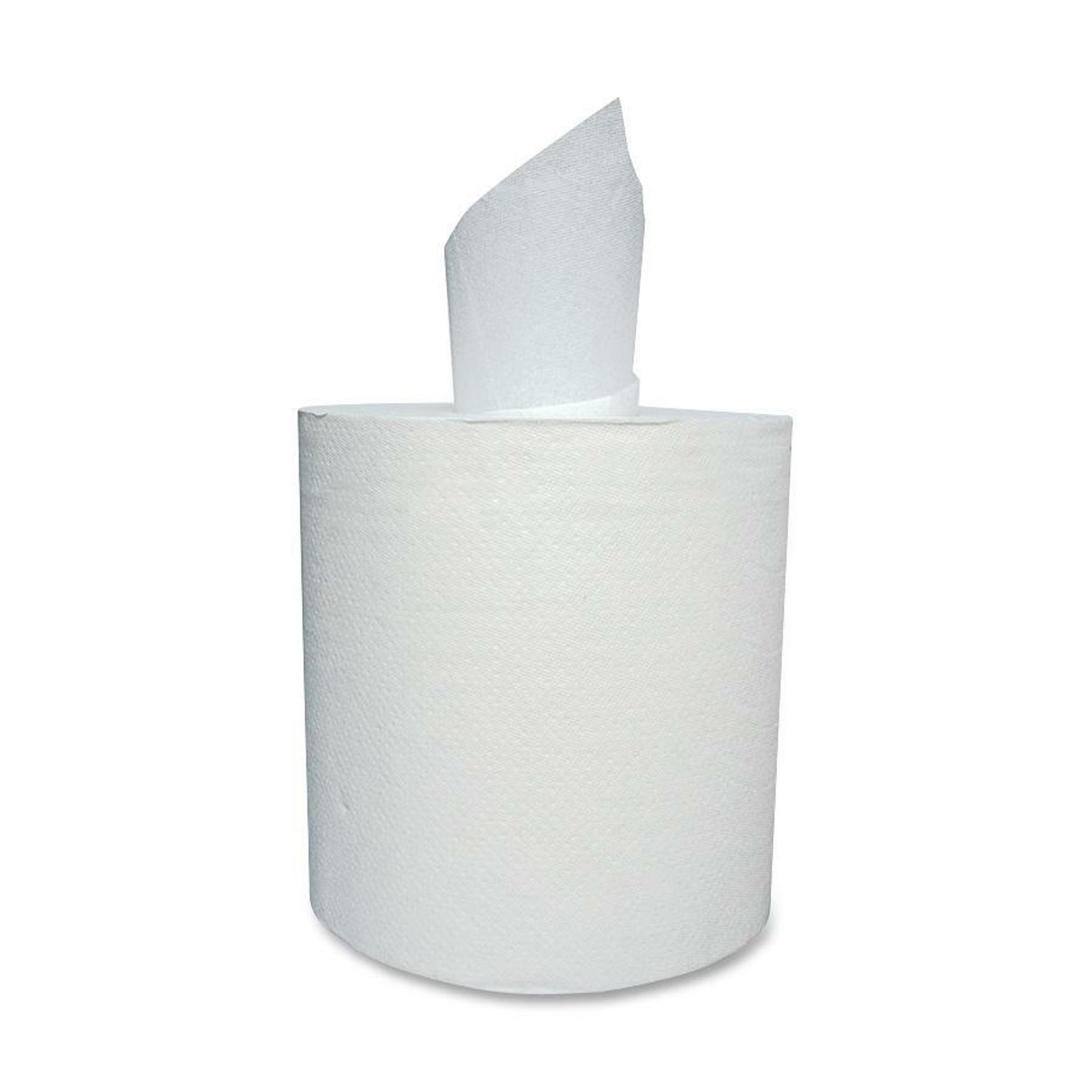2-Ply Center Pull Paper Towels 2 Ply, 7.60" x 10", 8" Roll Diameter, White, Paper, Perforated, Embossed, Absorbent, 6 / Carton